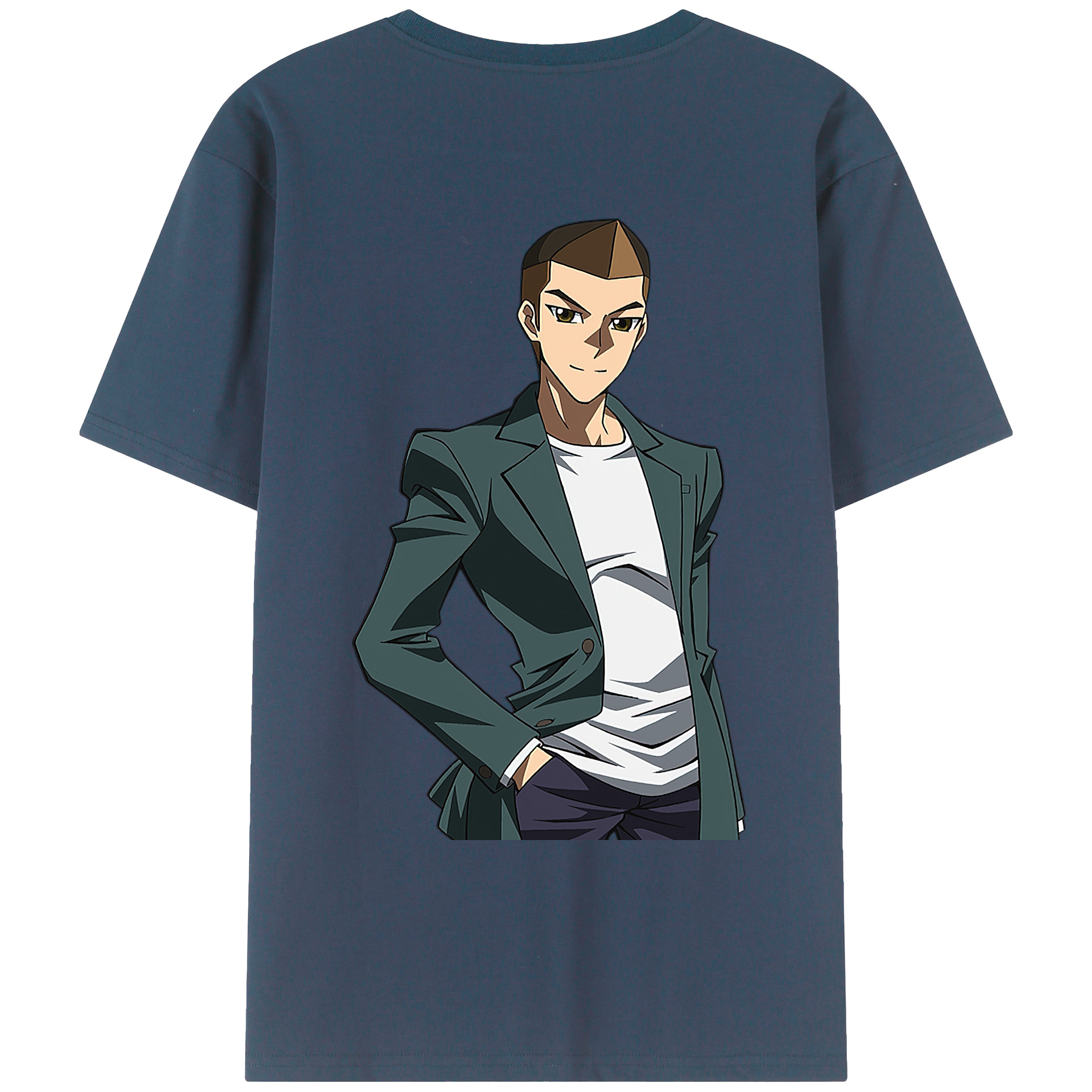 （画像用） 遊☆戯☆王 Yu-Gi-Oh! 綿100％ メンズ半袖Tシャツ（バックプリント） 通気性