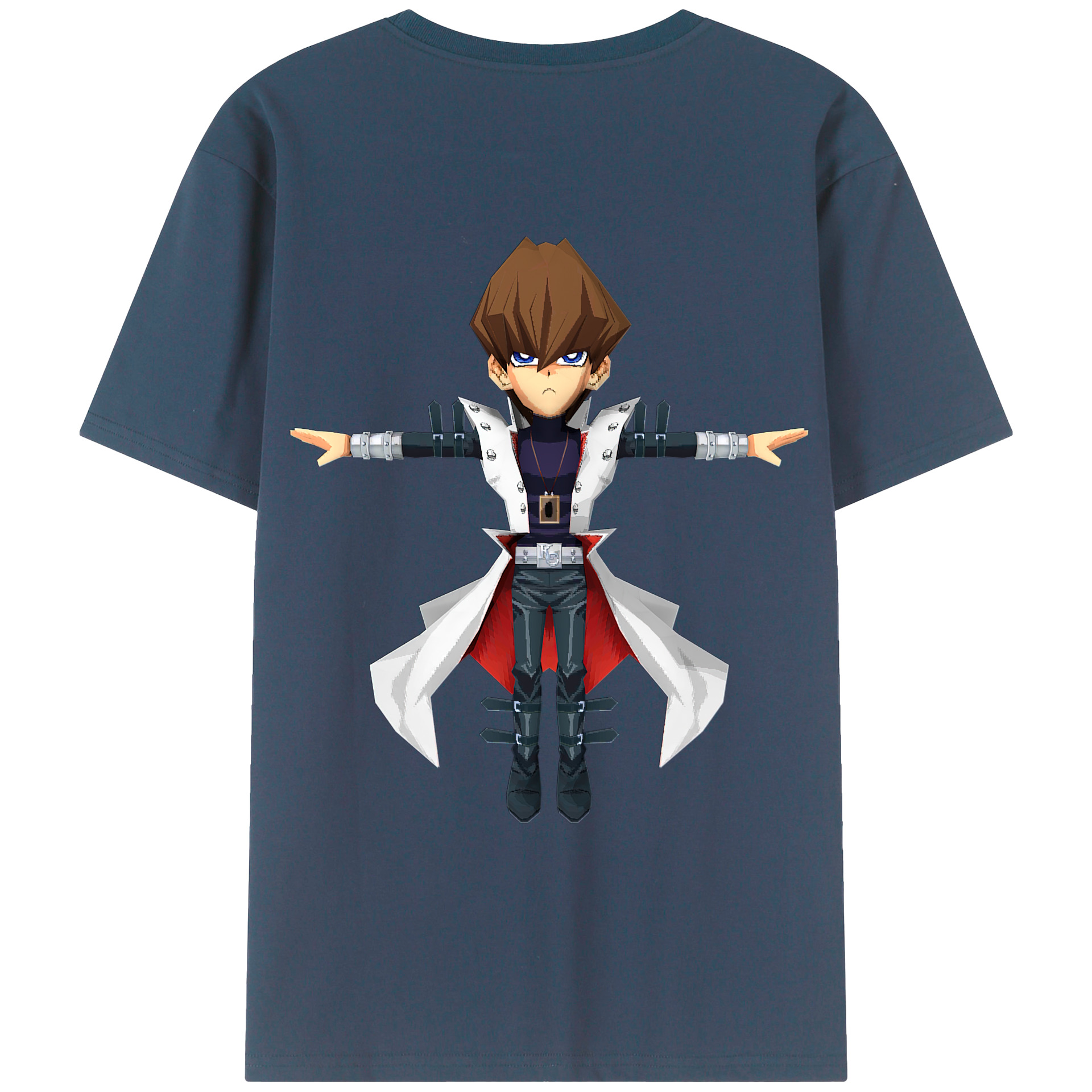 （画像用） 遊☆戯☆王 Yu-Gi-Oh! 綿100％ メンズ半袖Tシャツ（バックプリント） 通気性