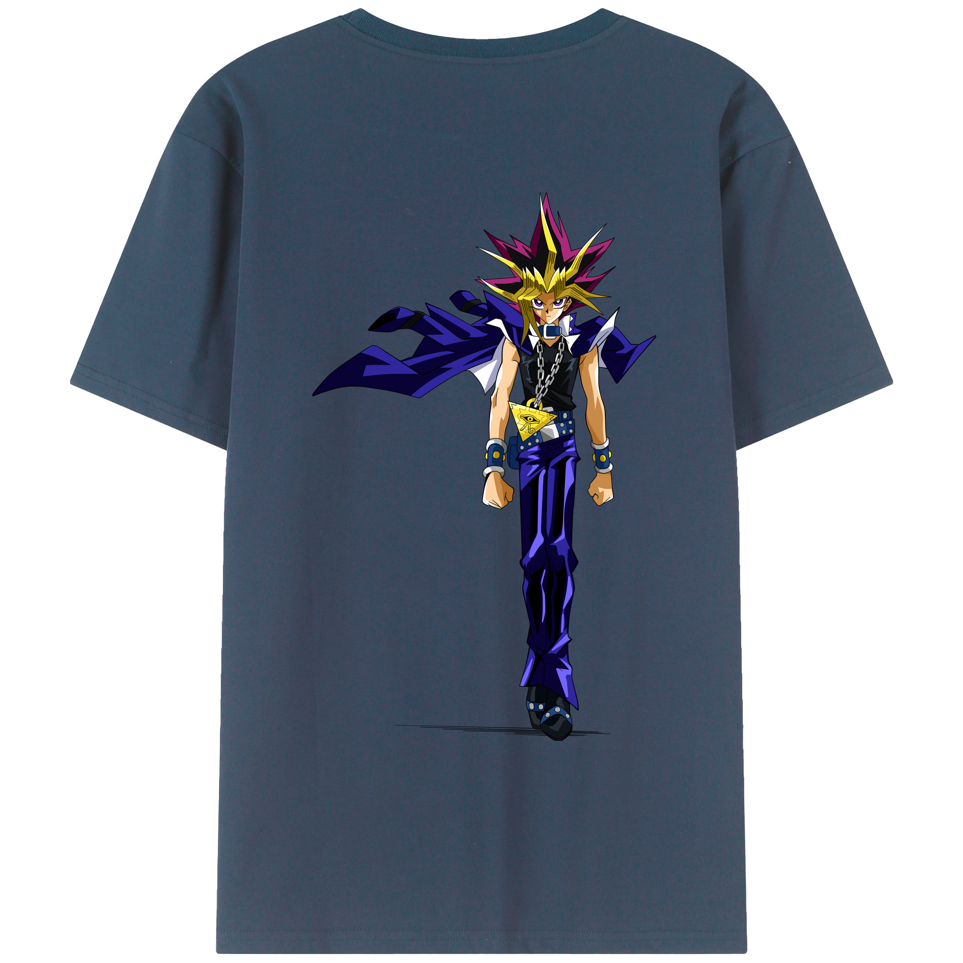 （画像用） 遊☆戯☆王 Yu-Gi-Oh! 綿100％ メンズ半袖Tシャツ（バックプリント） 通気性