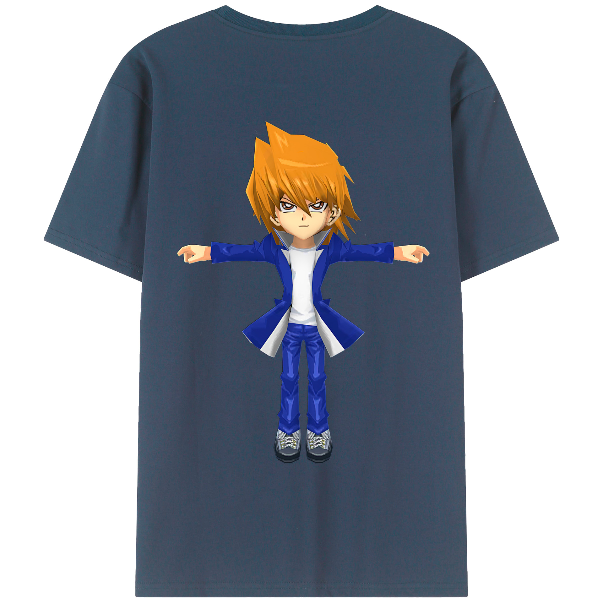 （画像用） 遊☆戯☆王 Yu-Gi-Oh! 綿100％ メンズ半袖Tシャツ（バックプリント） 通気性