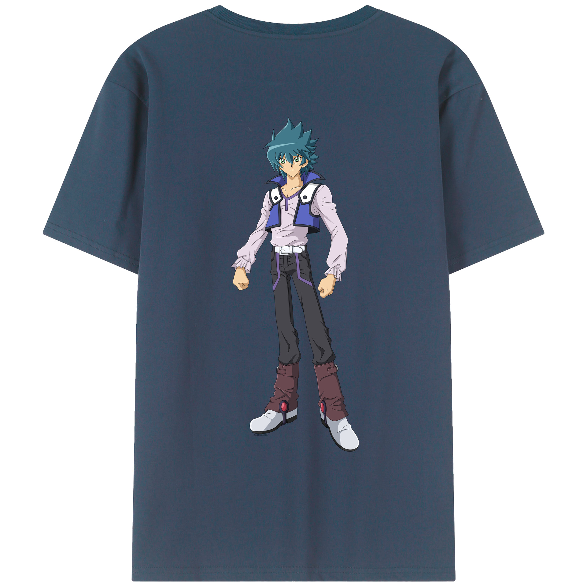 （画像用） 遊☆戯☆王 Yu-Gi-Oh! 綿100％ メンズ半袖Tシャツ（バックプリント） 通気性