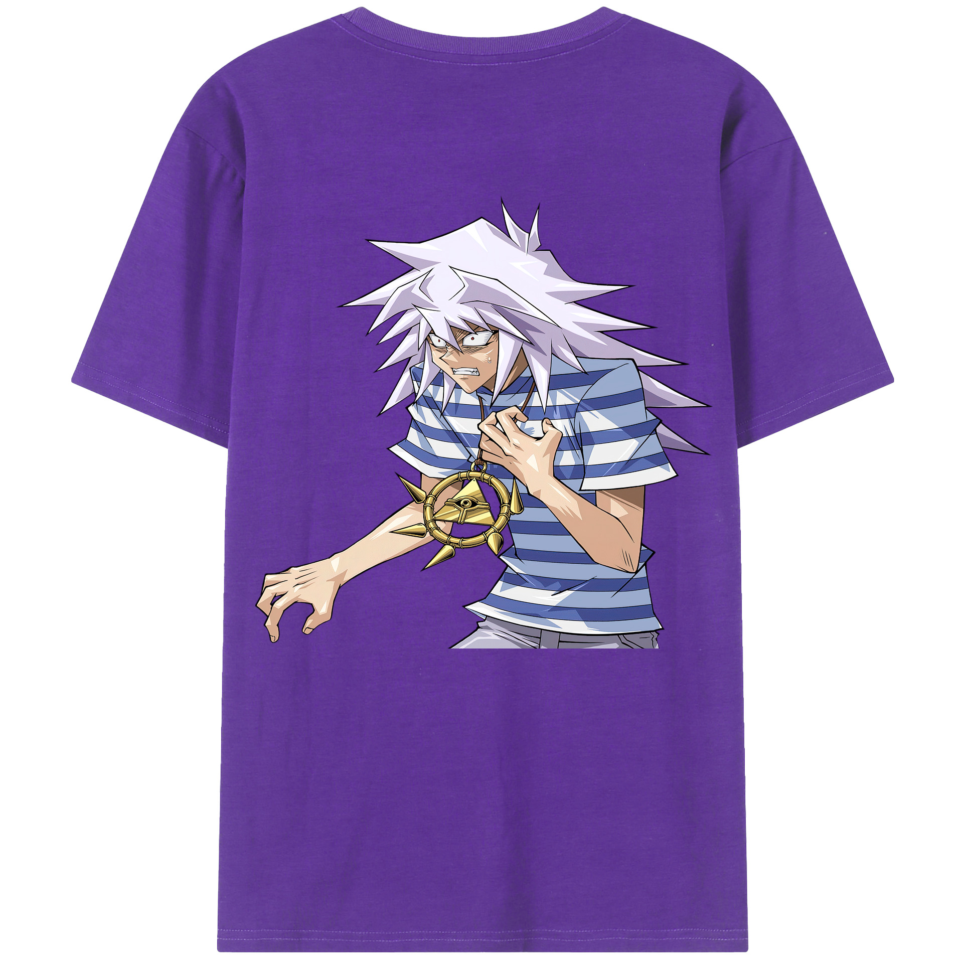 （画像用） 遊☆戯☆王 Yu-Gi-Oh! 綿100％ メンズ半袖Tシャツ（バックプリント） 通気性