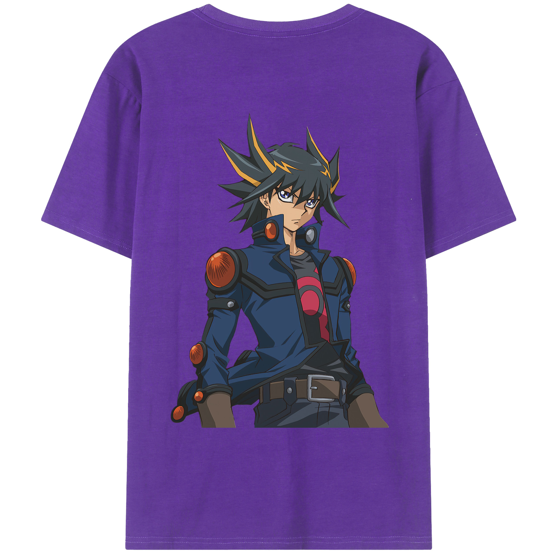 （画像用） 遊☆戯☆王 Yu-Gi-Oh! 綿100％ メンズ半袖Tシャツ（バックプリント） 通気性