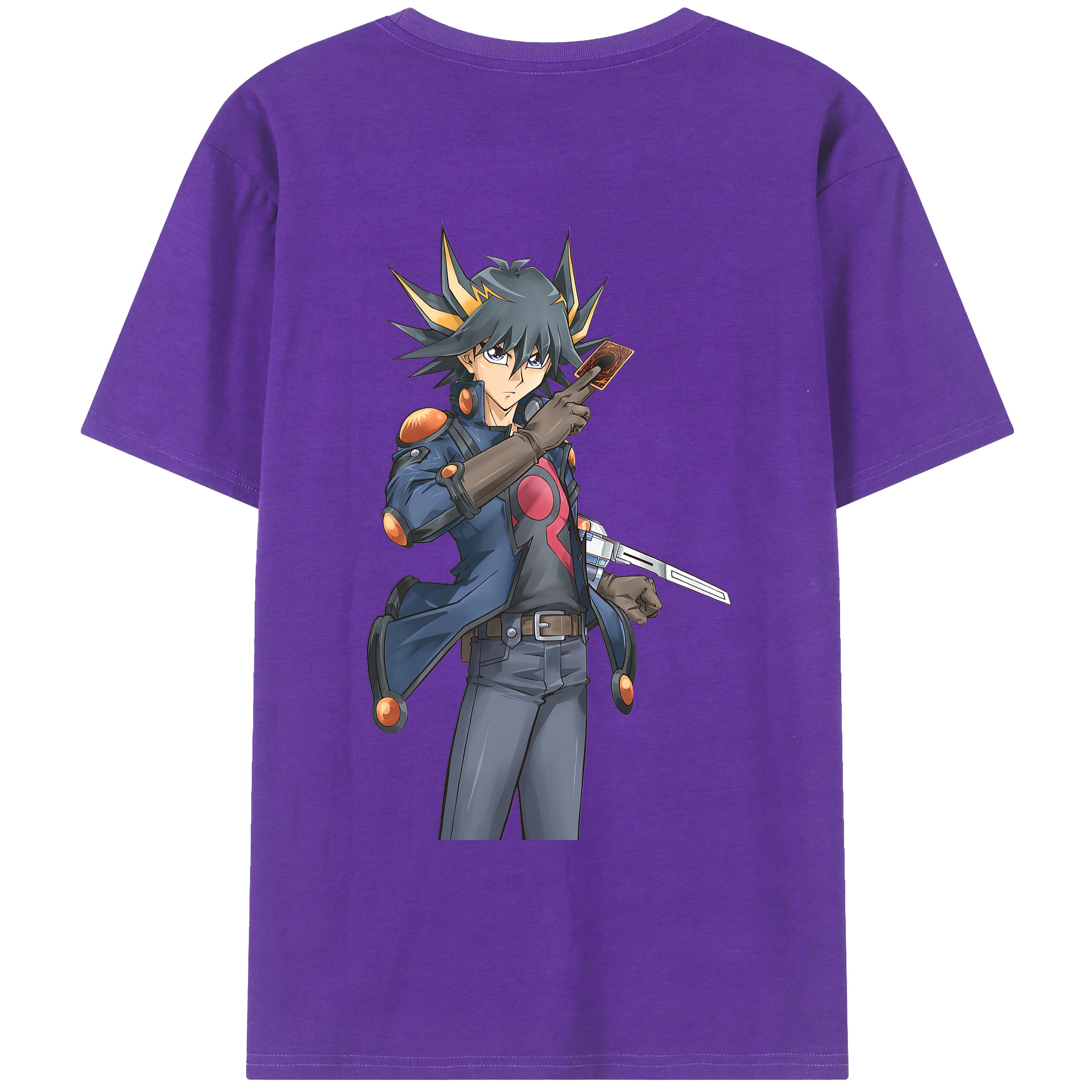 （画像用） 遊☆戯☆王 Yu-Gi-Oh! 綿100％ メンズ半袖Tシャツ（バックプリント） 通気性