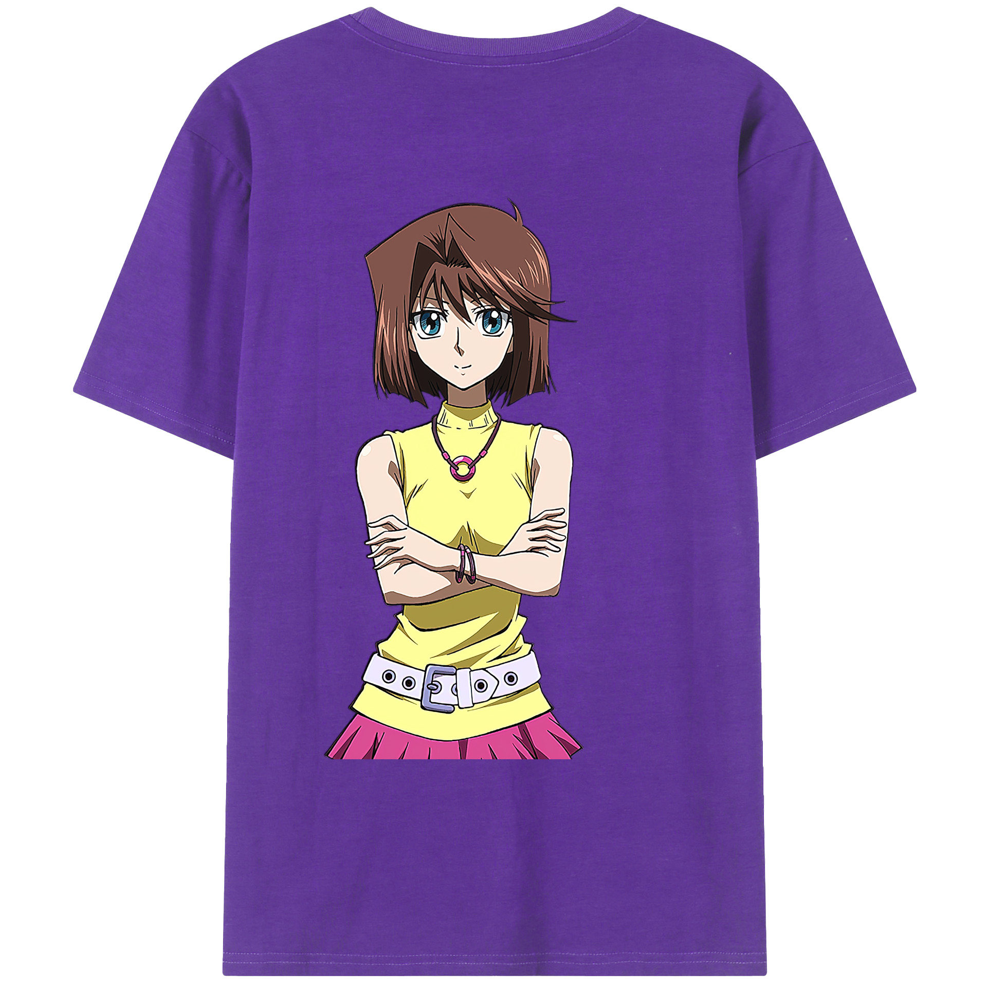 （画像用） 遊☆戯☆王 Yu-Gi-Oh! 綿100％ メンズ半袖Tシャツ（バックプリント） 通気性