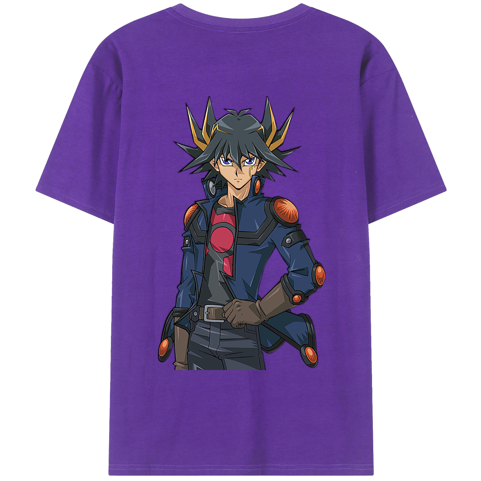 （画像用） 遊☆戯☆王 Yu-Gi-Oh! 綿100％ メンズ半袖Tシャツ（バックプリント） 通気性