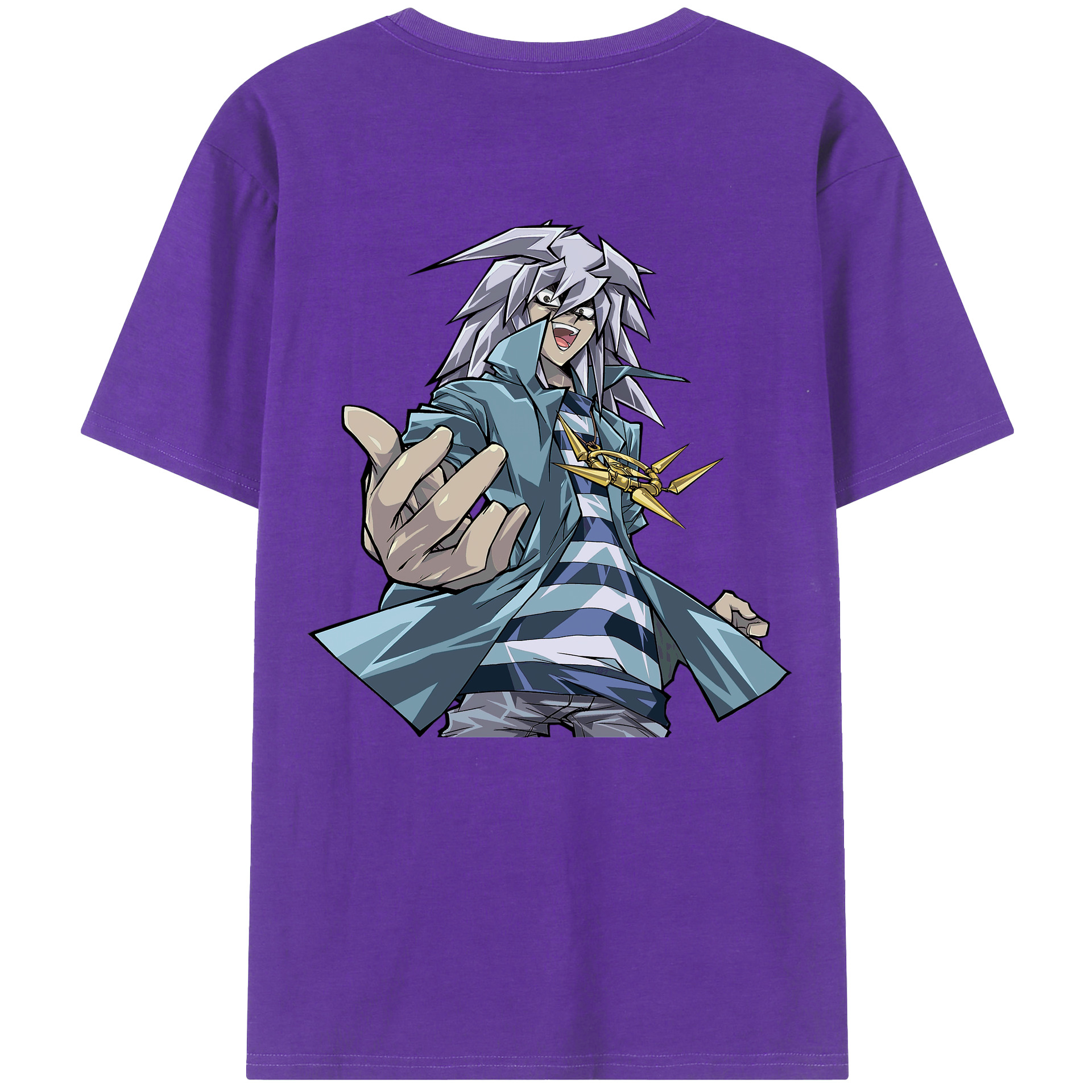（画像用） 遊☆戯☆王 Yu-Gi-Oh! 綿100％ メンズ半袖Tシャツ（バックプリント） 通気性