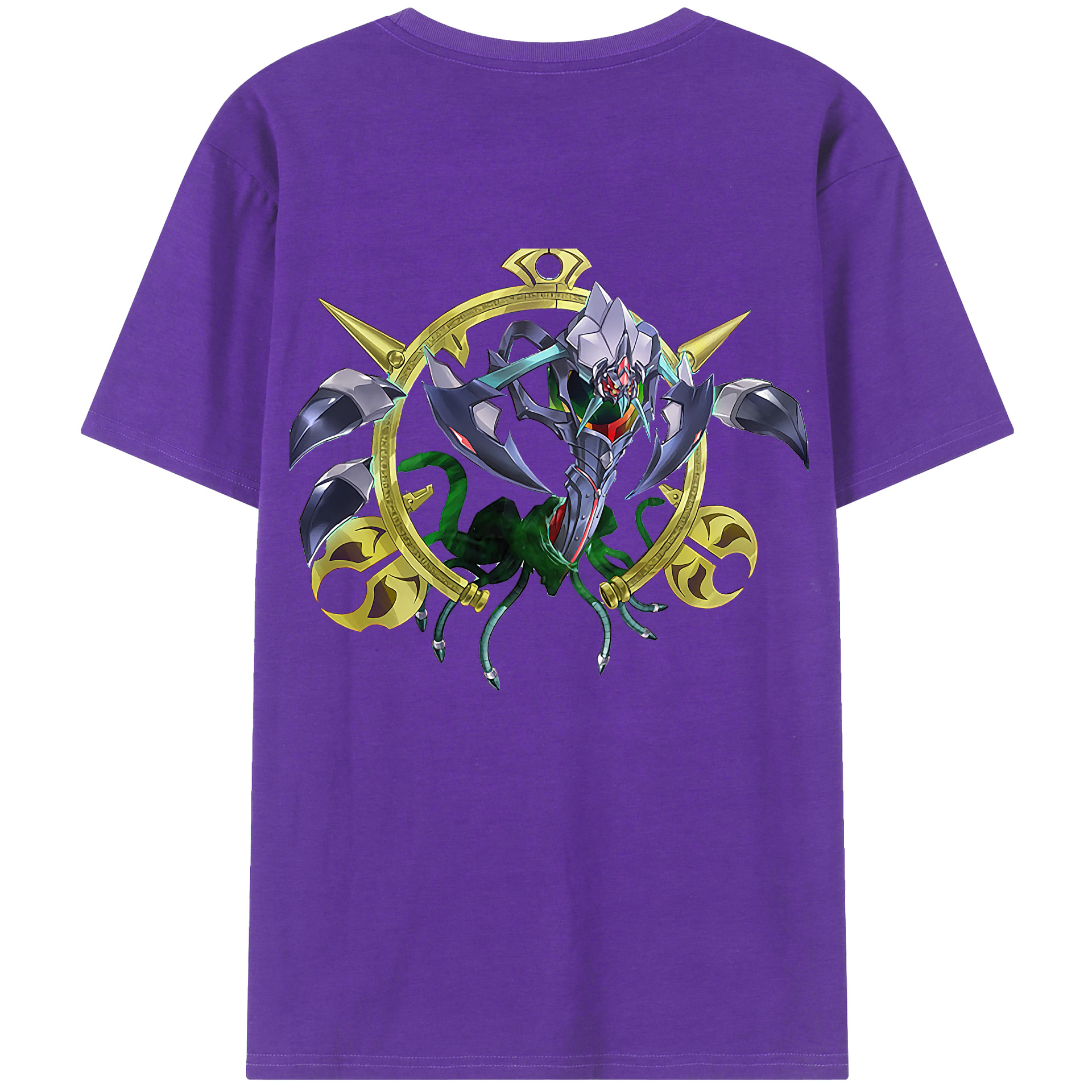 （画像用） 遊☆戯☆王 Yu-Gi-Oh! 綿100％ メンズ半袖Tシャツ（バックプリント） 通気性