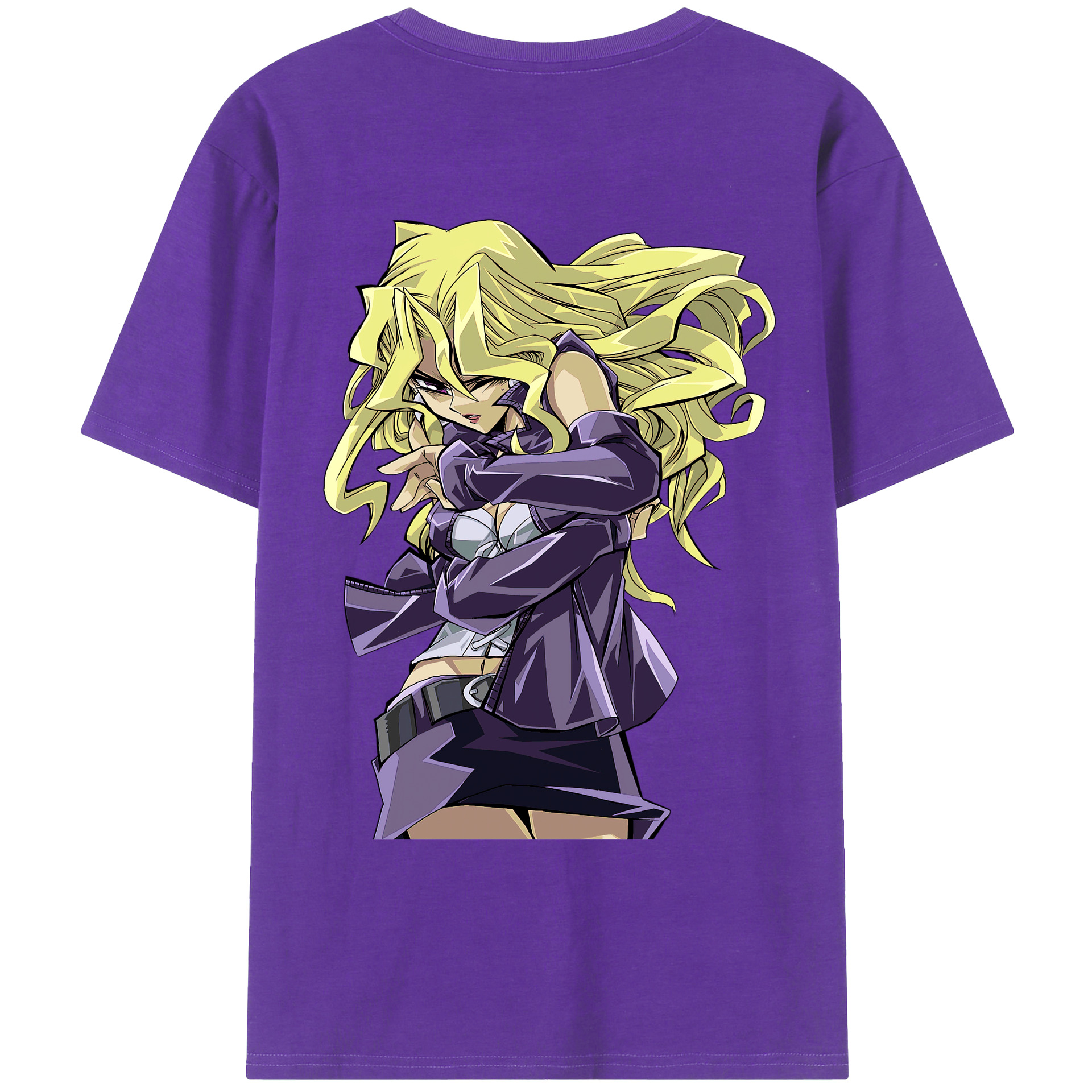（画像用） 遊☆戯☆王 Yu-Gi-Oh! 綿100％ メンズ半袖Tシャツ（バックプリント） 通気性