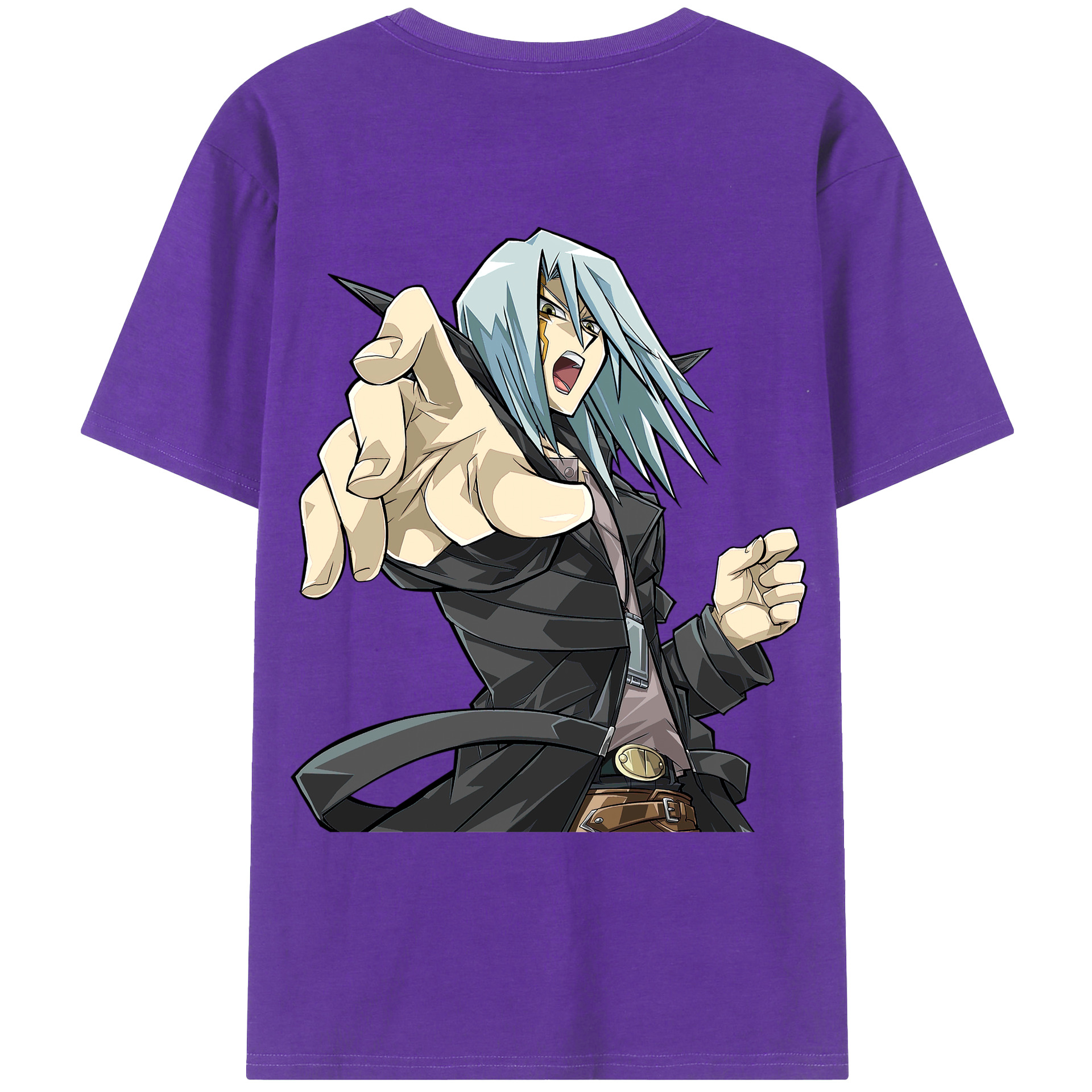 （画像用） 遊☆戯☆王 Yu-Gi-Oh! 綿100％ メンズ半袖Tシャツ（バックプリント） 通気性