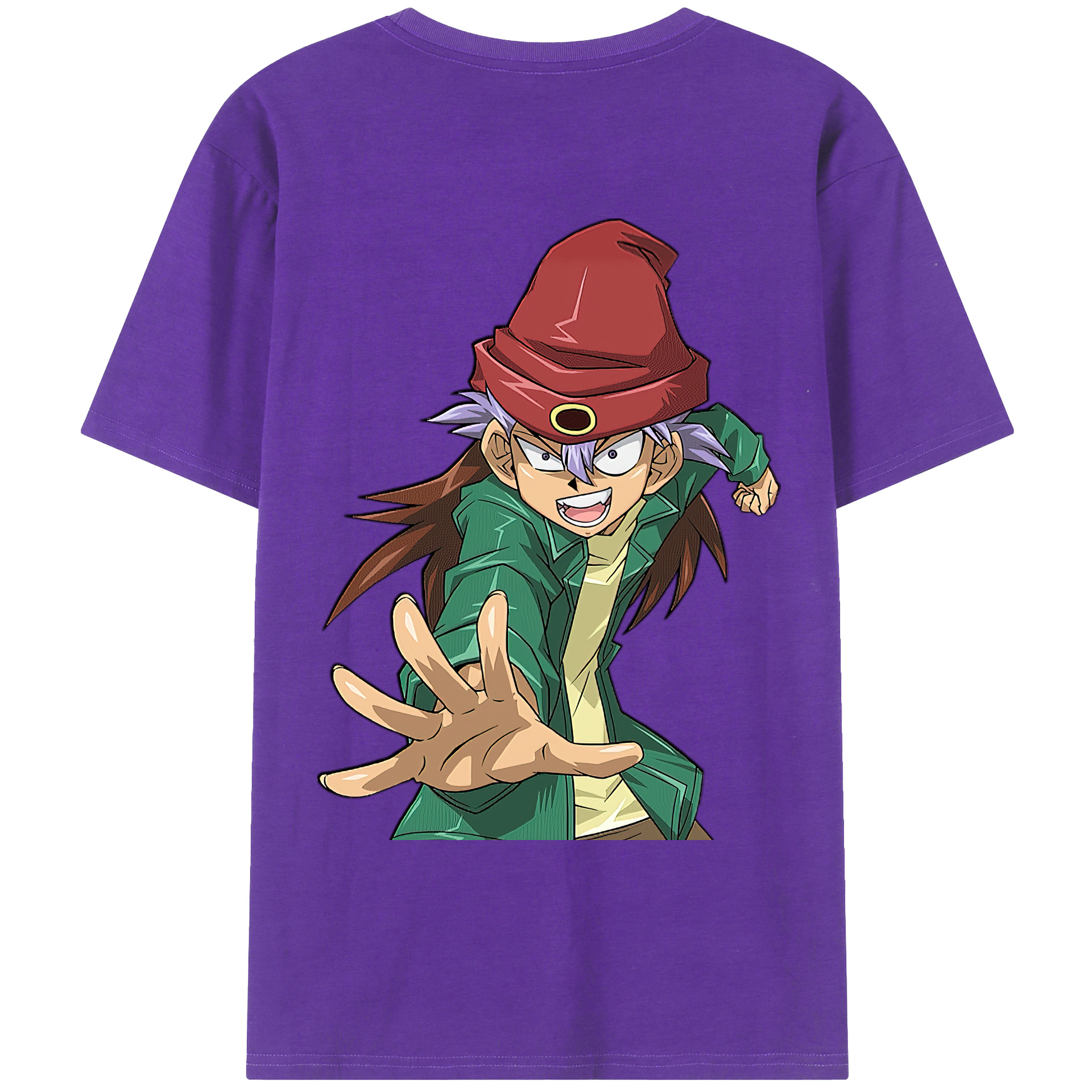 （画像用） 遊☆戯☆王 Yu-Gi-Oh! 綿100％ メンズ半袖Tシャツ（バックプリント） 通気性
