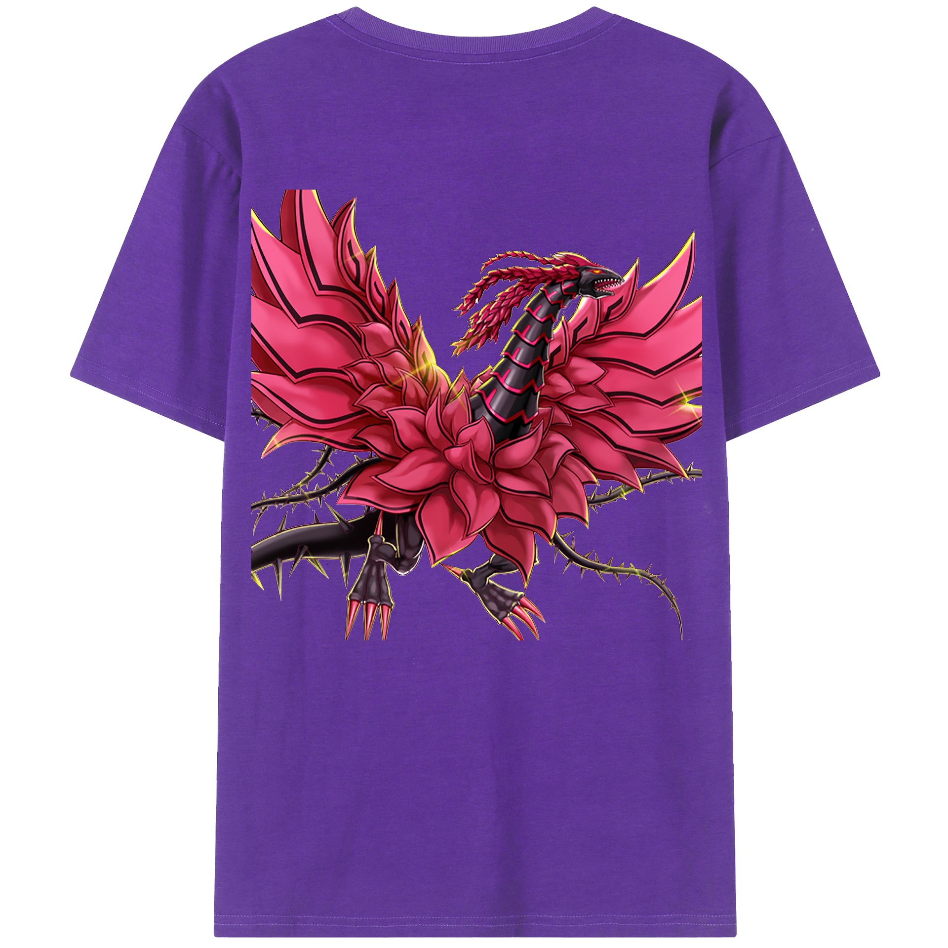 （画像用） 遊☆戯☆王 Yu-Gi-Oh! 綿100％ メンズ半袖Tシャツ（バックプリント） 通気性