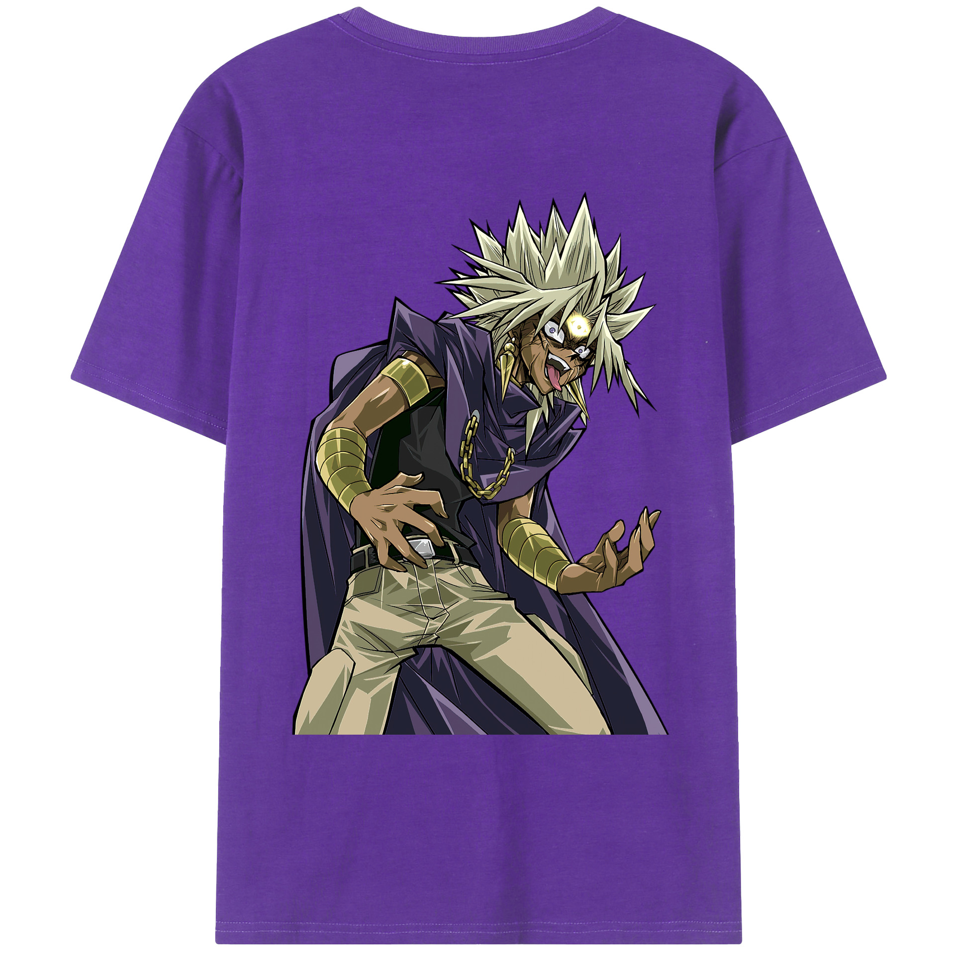 （画像用） 遊☆戯☆王 Yu-Gi-Oh! 綿100％ メンズ半袖Tシャツ（バックプリント） 通気性