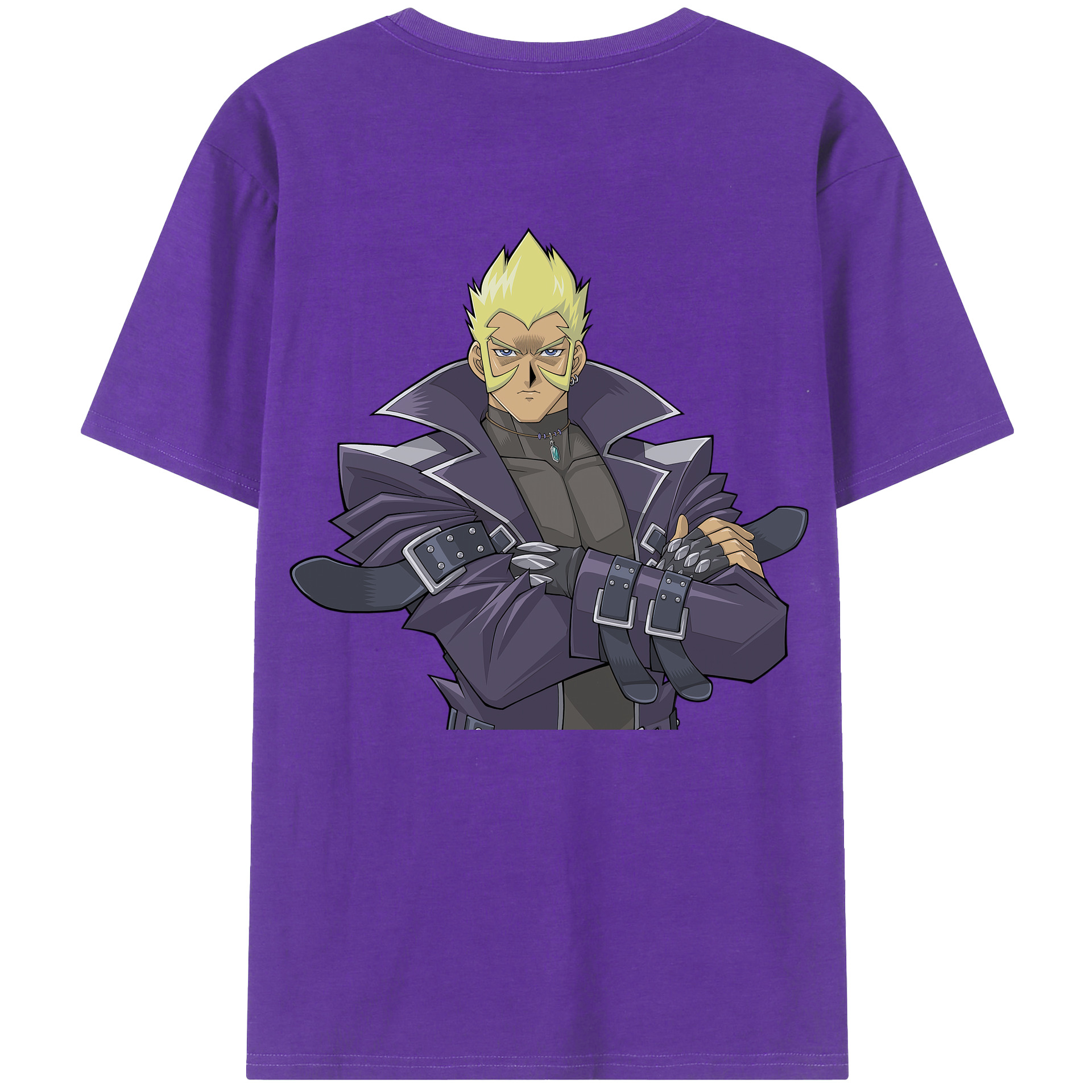 （画像用） 遊☆戯☆王 Yu-Gi-Oh! 綿100％ メンズ半袖Tシャツ（バックプリント） 通気性