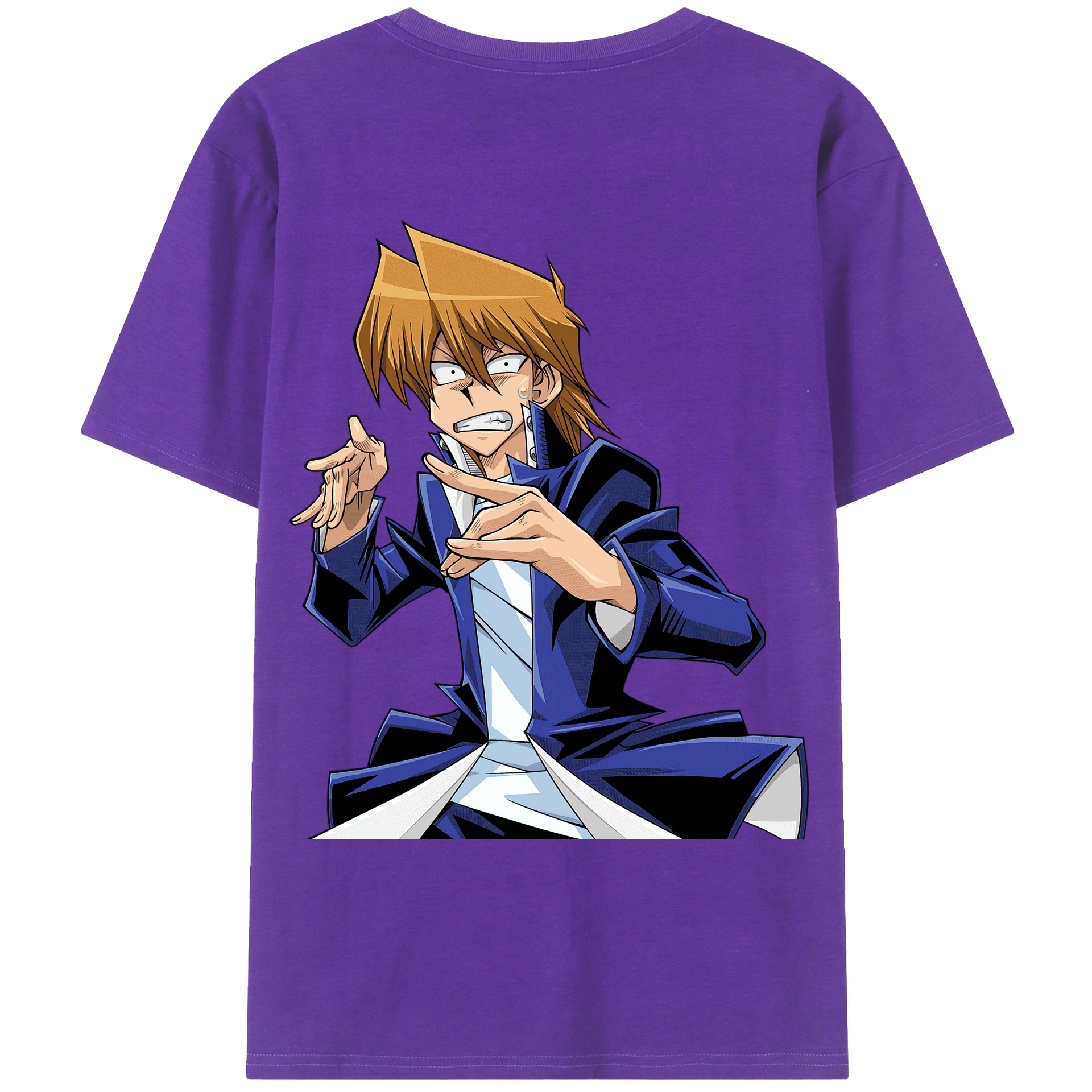 （画像用） 遊☆戯☆王 Yu-Gi-Oh! 綿100％ メンズ半袖Tシャツ（バックプリント） 通気性