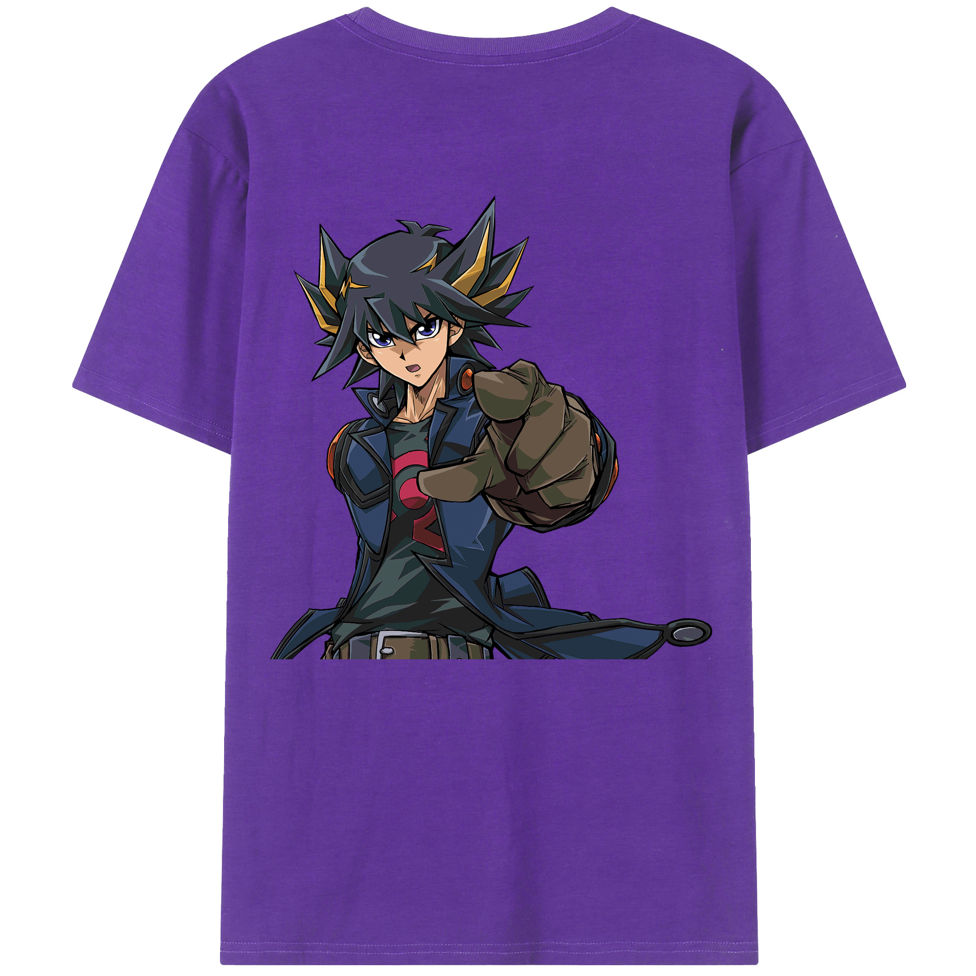 （画像用） 遊☆戯☆王 Yu-Gi-Oh! 綿100％ メンズ半袖Tシャツ（バックプリント） 通気性