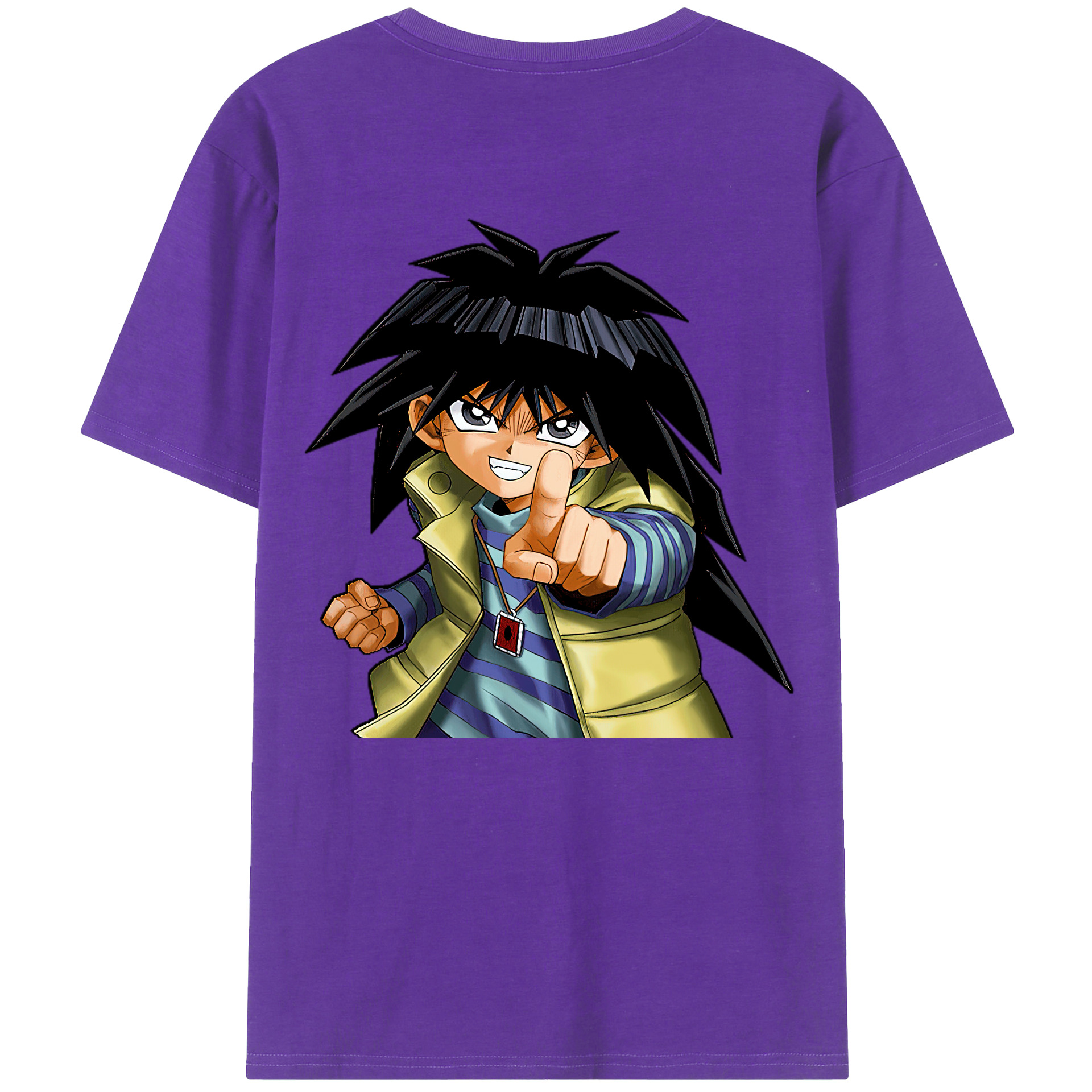 （画像用） 遊☆戯☆王 Yu-Gi-Oh! 綿100％ メンズ半袖Tシャツ（バックプリント） 通気性