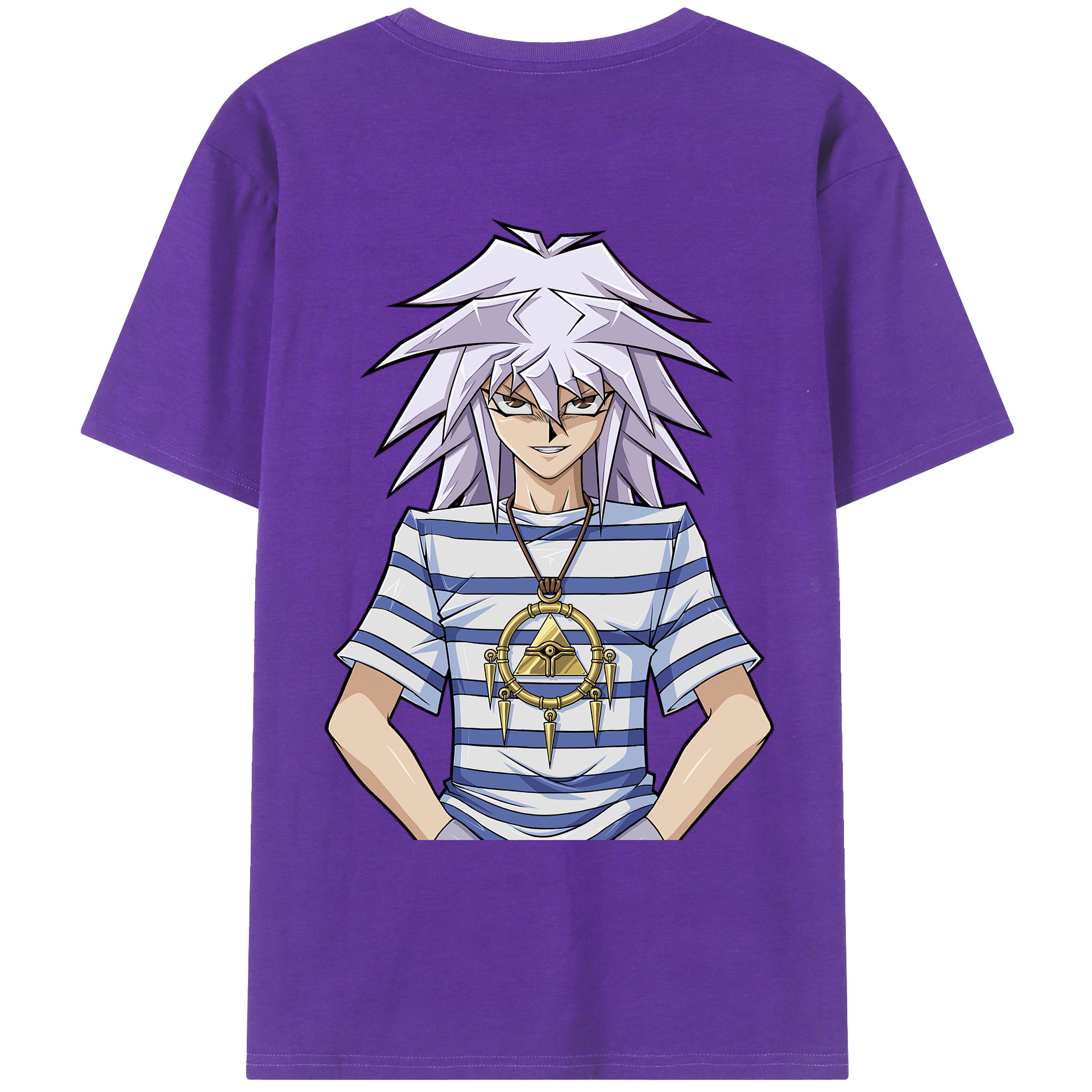 （画像用） 遊☆戯☆王 Yu-Gi-Oh! 綿100％ メンズ半袖Tシャツ（バックプリント） 通気性