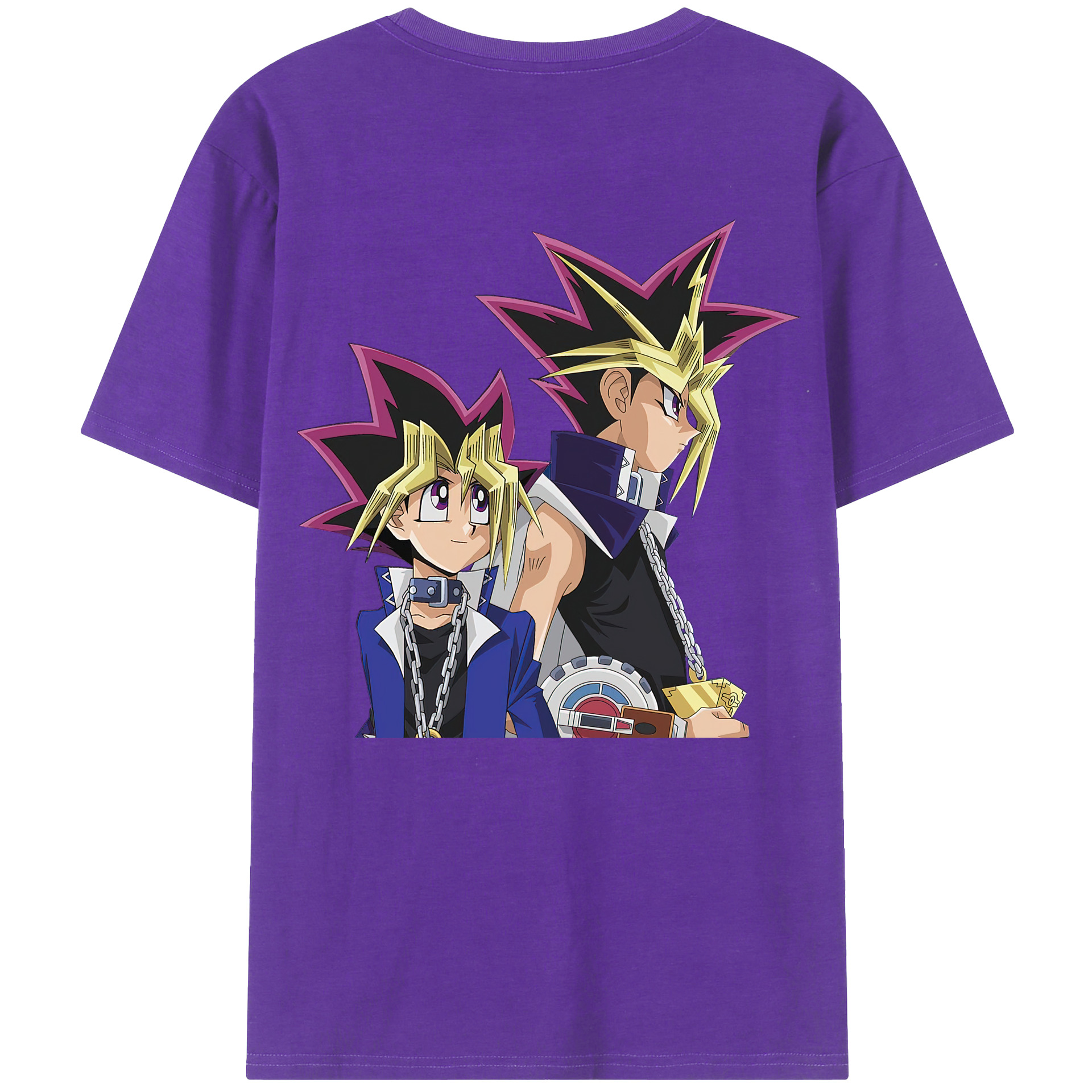 （画像用） 遊☆戯☆王 Yu-Gi-Oh! 綿100％ メンズ半袖Tシャツ（バックプリント） 通気性