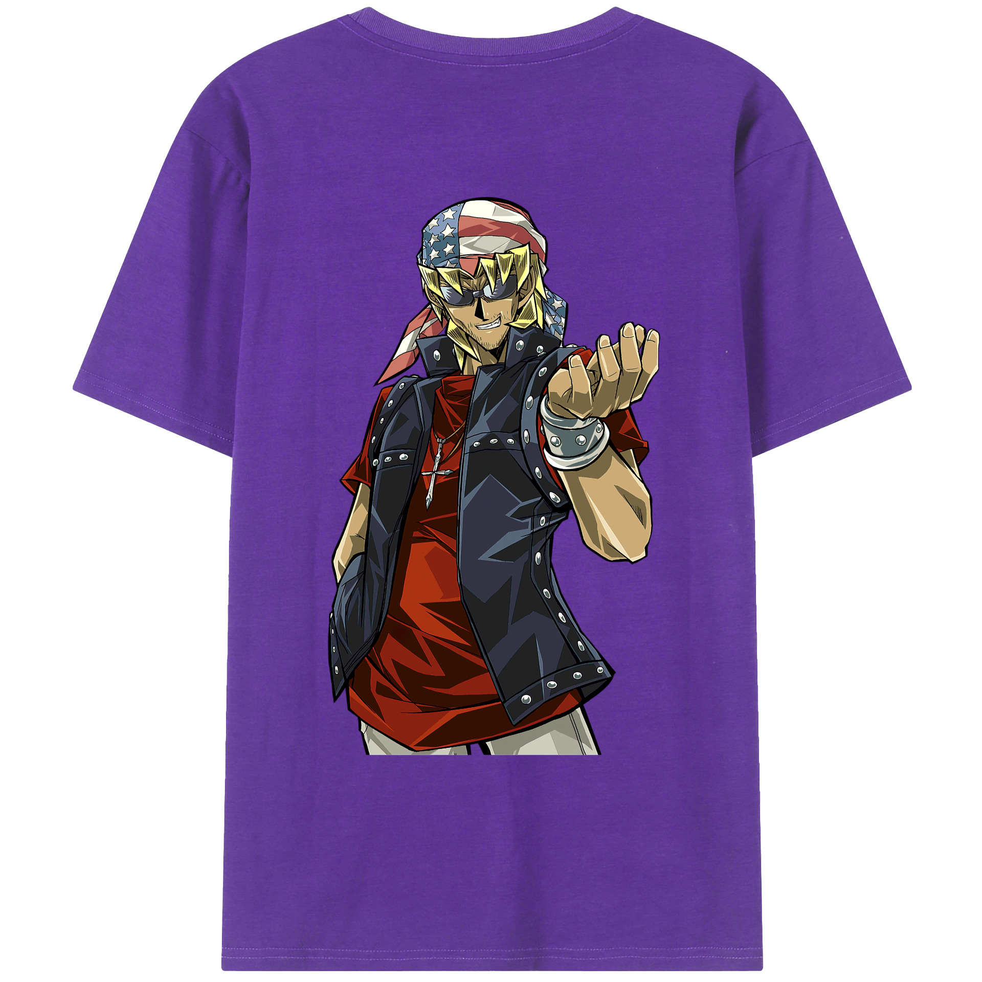 （画像用） 遊☆戯☆王 Yu-Gi-Oh! 綿100％ メンズ半袖Tシャツ（バックプリント） 通気性