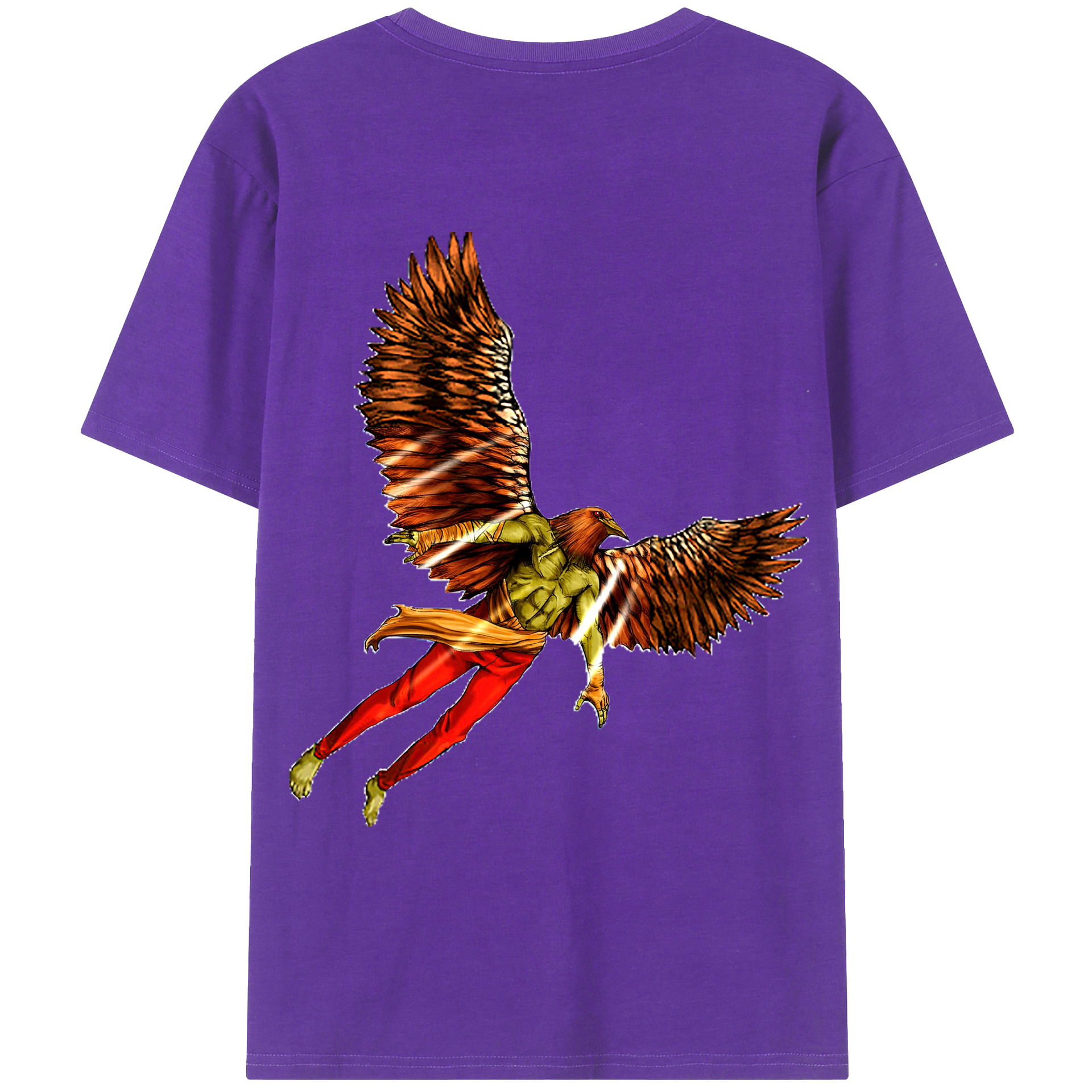 （画像用） 遊☆戯☆王 Yu-Gi-Oh! 綿100％ メンズ半袖Tシャツ（バックプリント） 通気性