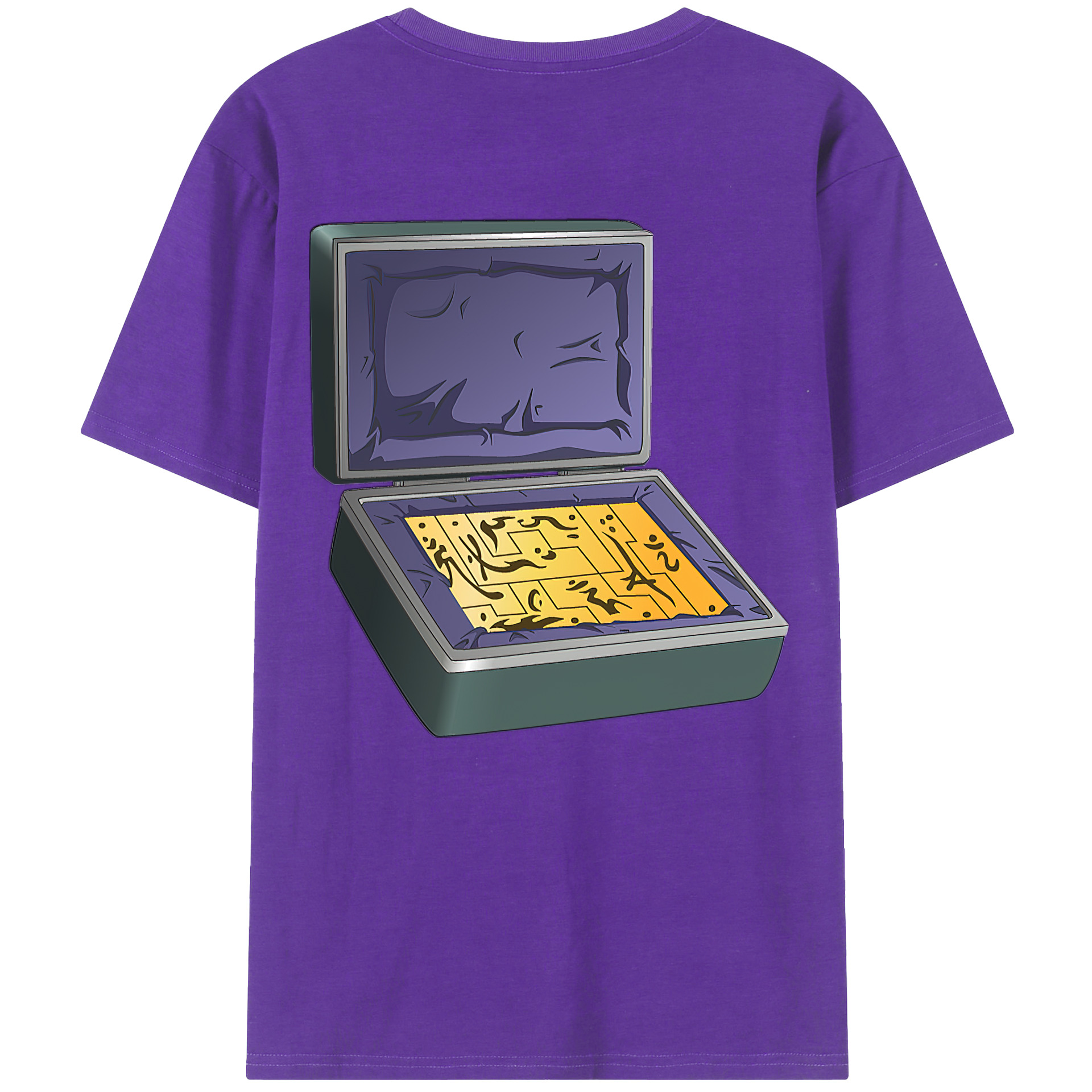 （画像用） 遊☆戯☆王 Yu-Gi-Oh! 綿100％ メンズ半袖Tシャツ（バックプリント） 通気性