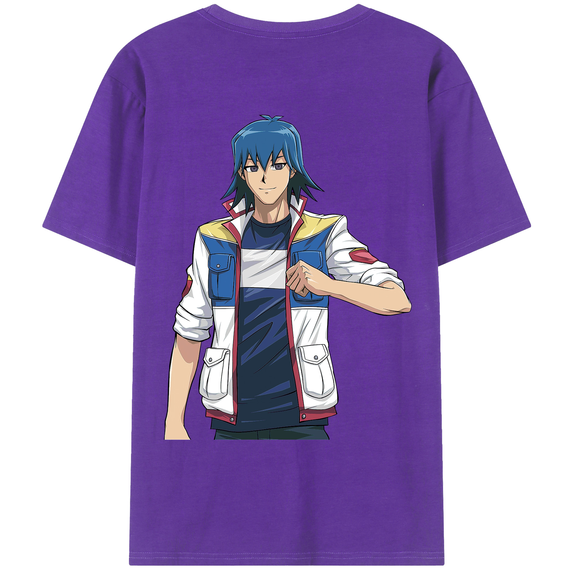 （画像用） 遊☆戯☆王 Yu-Gi-Oh! 綿100％ メンズ半袖Tシャツ（バックプリント） 通気性