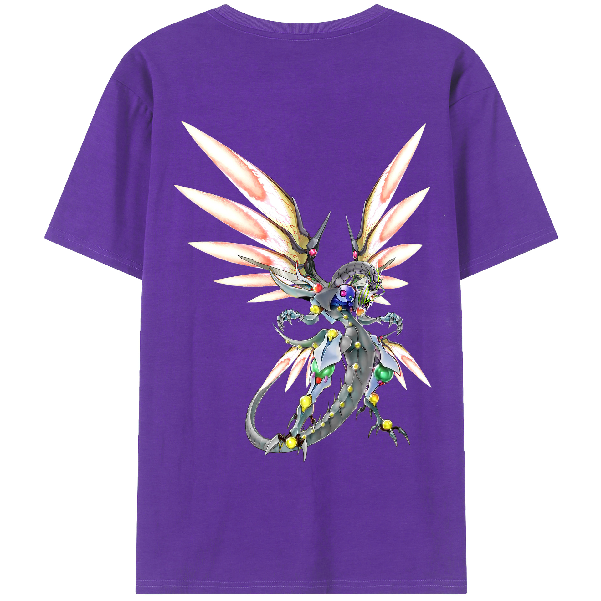 （画像用） 遊☆戯☆王 Yu-Gi-Oh! 綿100％ メンズ半袖Tシャツ（バックプリント） 通気性