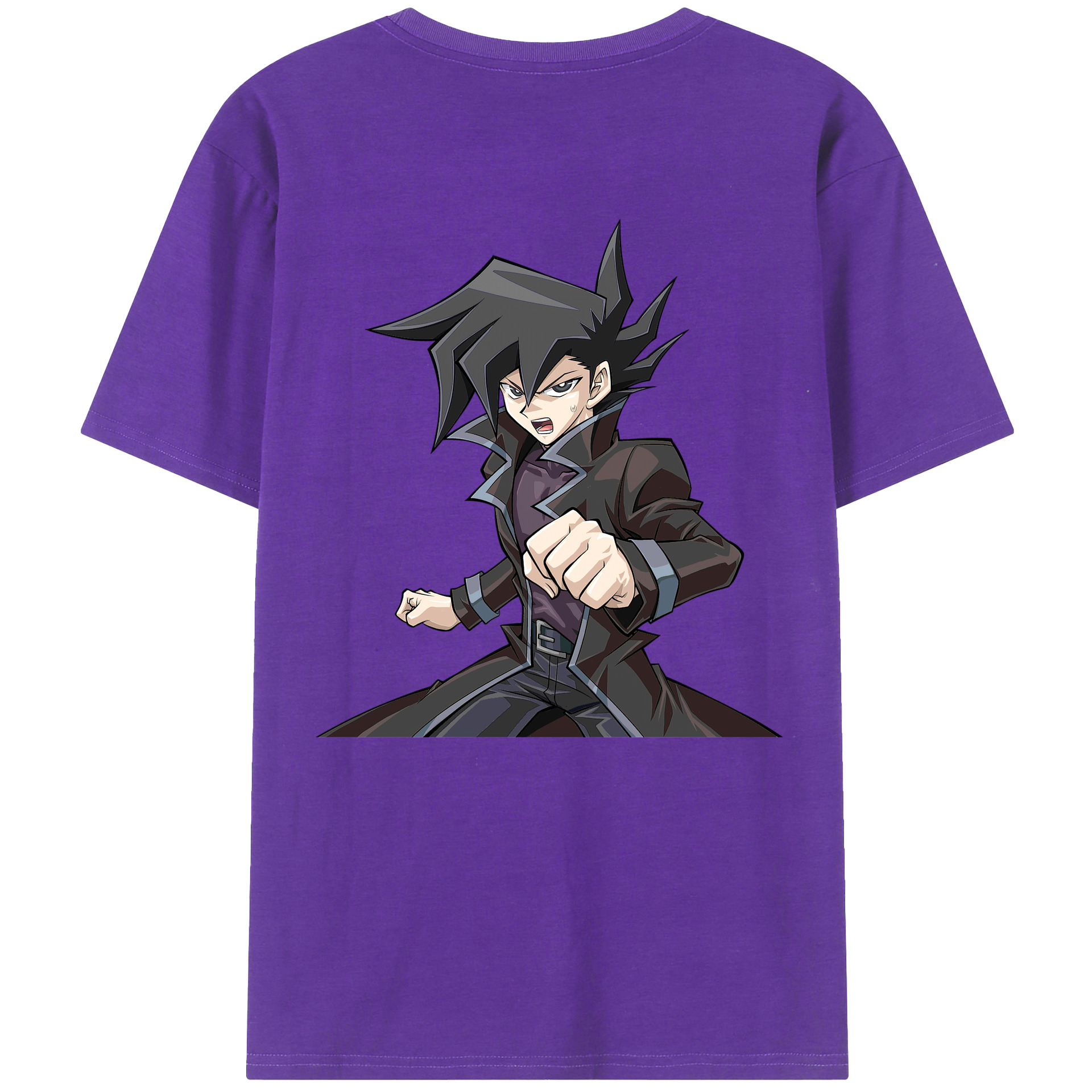 （画像用） 遊☆戯☆王 Yu-Gi-Oh! 綿100％ メンズ半袖Tシャツ（バックプリント） 通気性