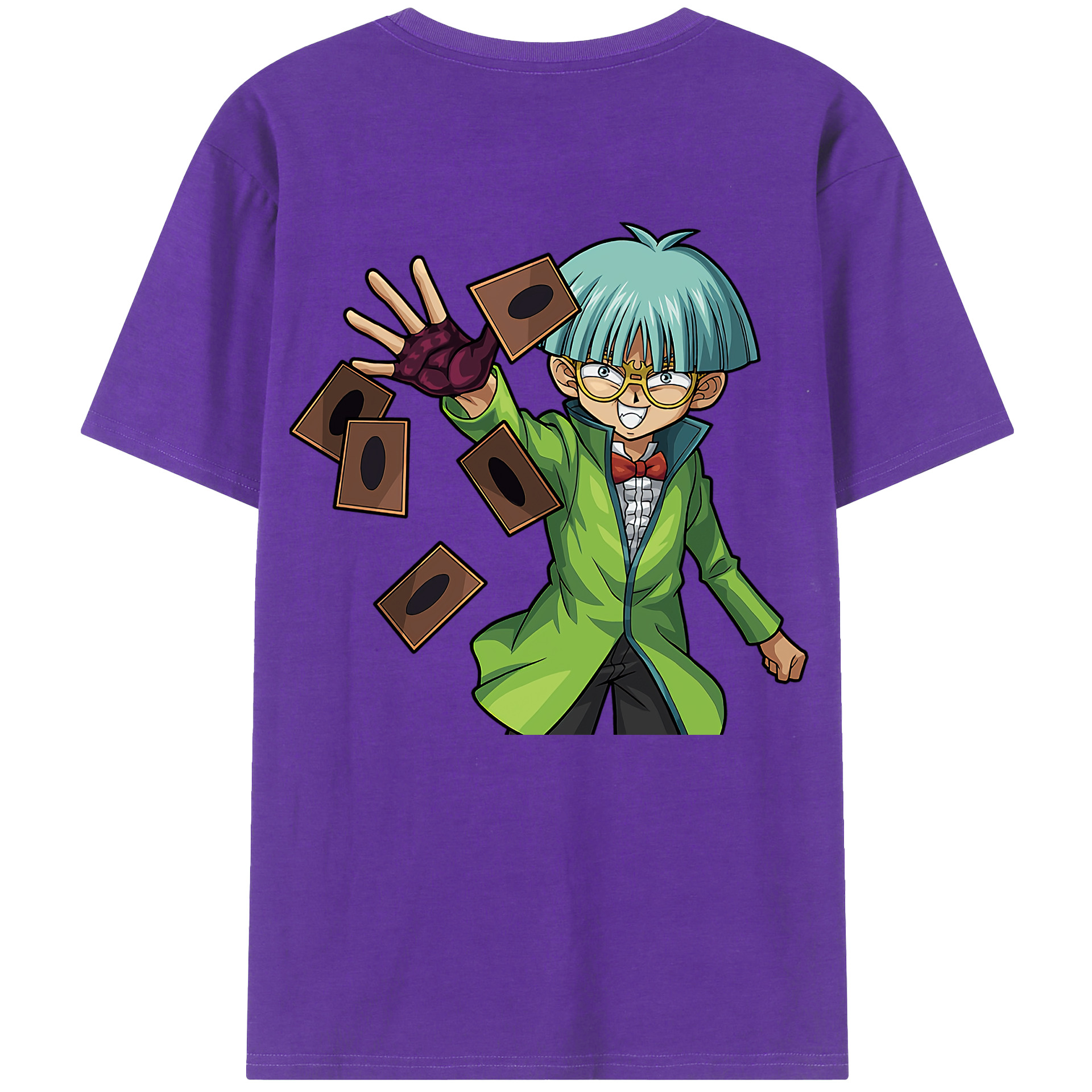 （画像用） 遊☆戯☆王 Yu-Gi-Oh! 綿100％ メンズ半袖Tシャツ（バックプリント） 通気性