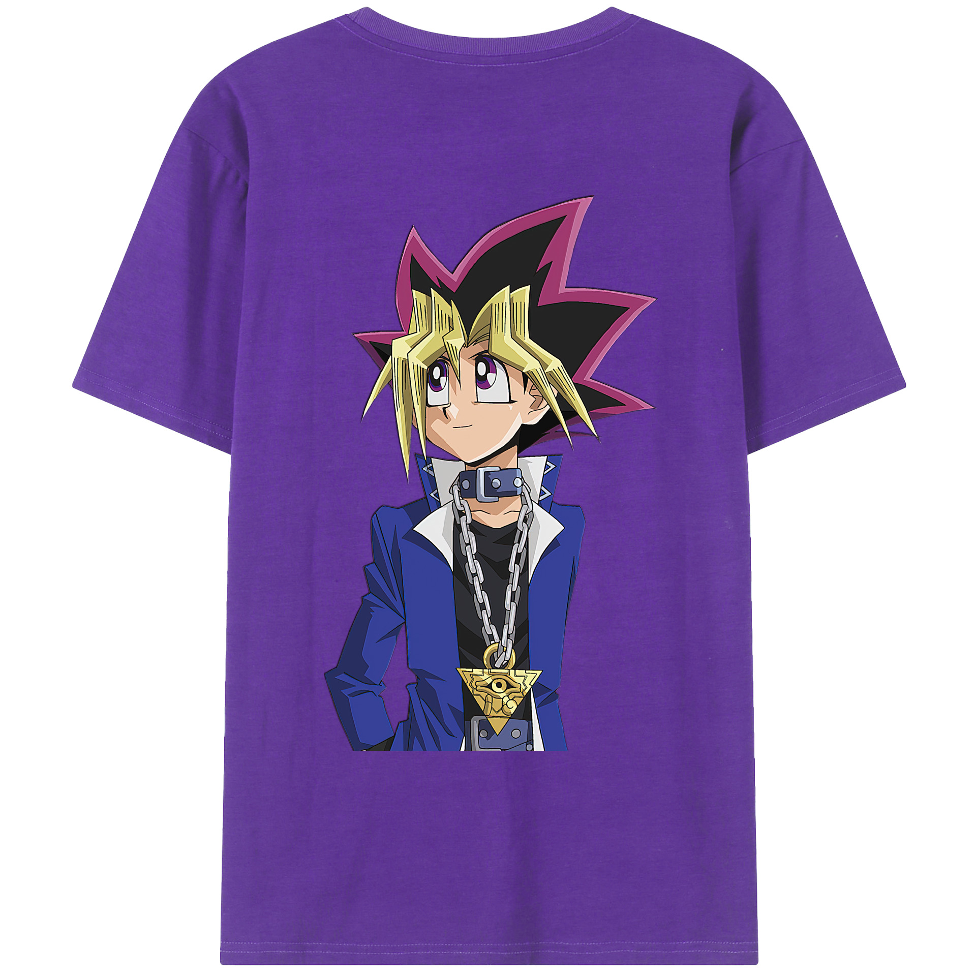 （画像用） 遊☆戯☆王 Yu-Gi-Oh! 綿100％ メンズ半袖Tシャツ（バックプリント） 通気性