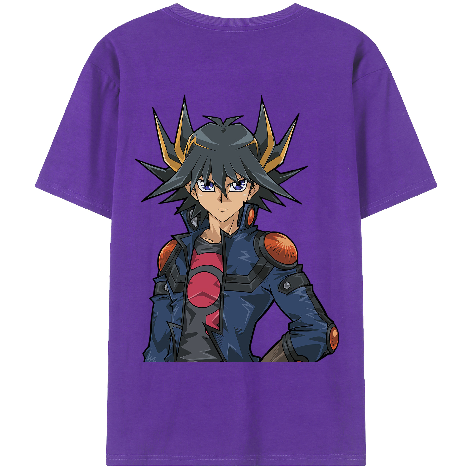 （画像用） 遊☆戯☆王 Yu-Gi-Oh! 綿100％ メンズ半袖Tシャツ（バックプリント） 通気性
