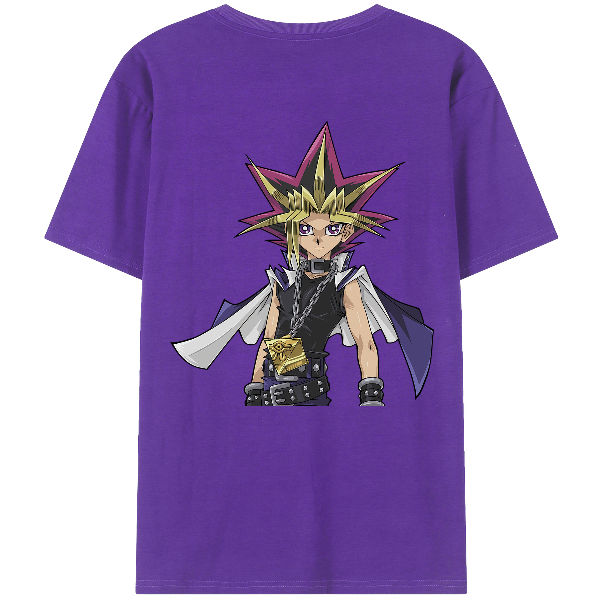（画像用） 遊☆戯☆王 Yu-Gi-Oh! 綿100％ メンズ半袖Tシャツ（バックプリント） 通気性