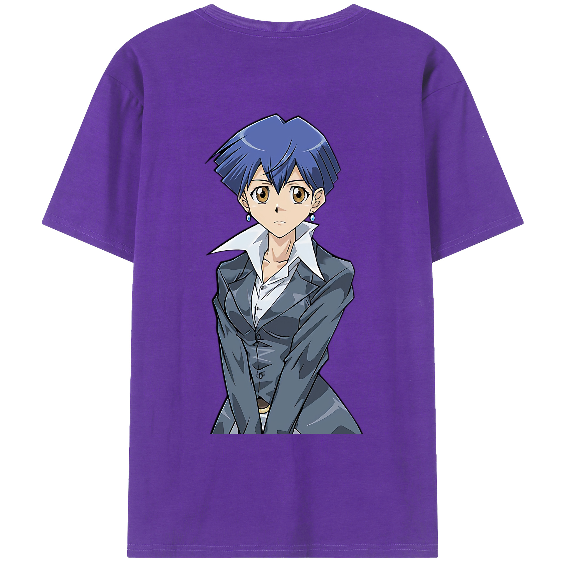 （画像用） 遊☆戯☆王 Yu-Gi-Oh! 綿100％ メンズ半袖Tシャツ（バックプリント） 通気性