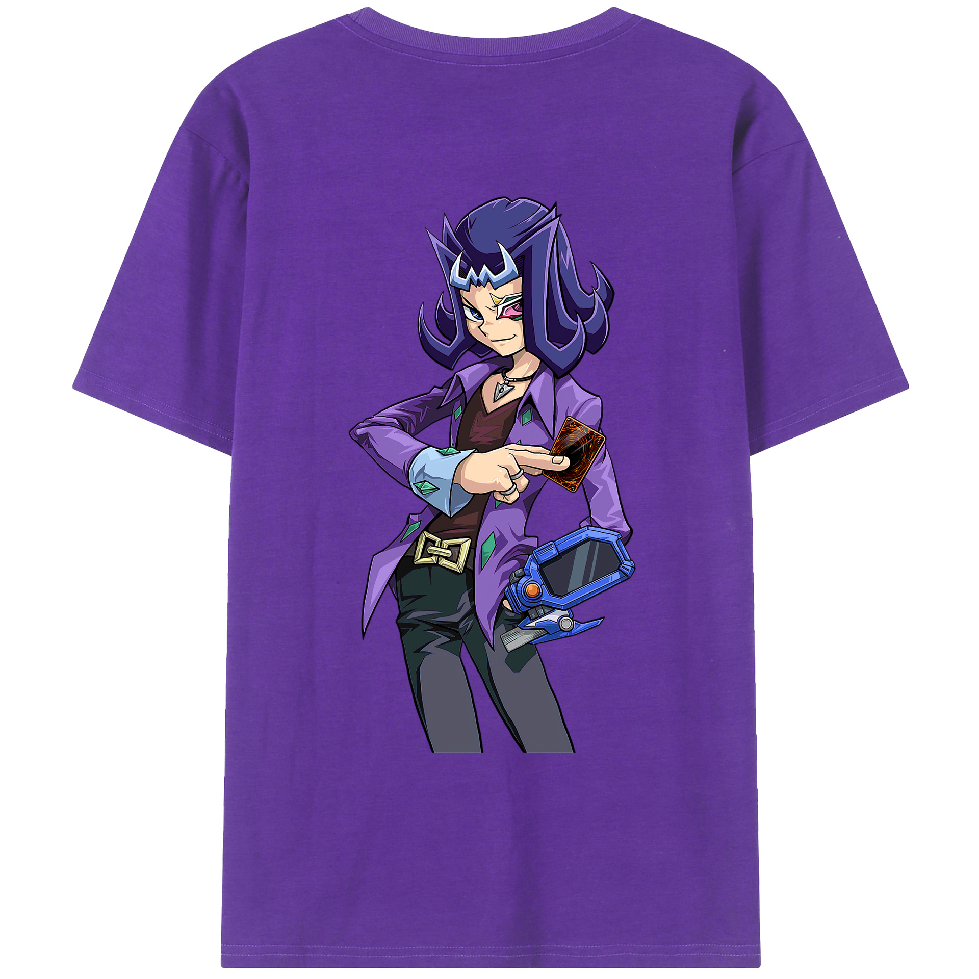 （画像用） 遊☆戯☆王 Yu-Gi-Oh! 綿100％ メンズ半袖Tシャツ（バックプリント） 通気性