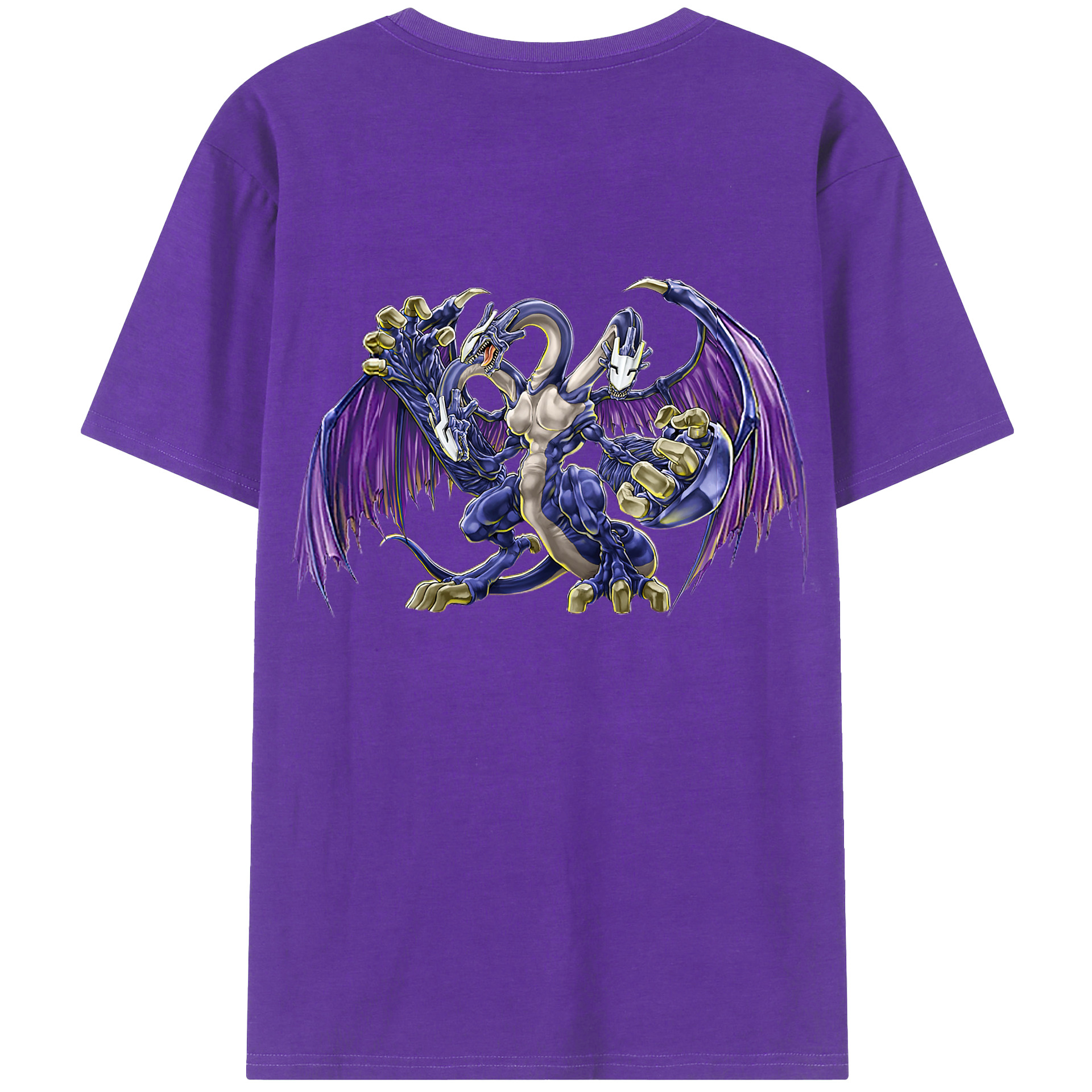 （画像用） 遊☆戯☆王 Yu-Gi-Oh! 綿100％ メンズ半袖Tシャツ（バックプリント） 通気性