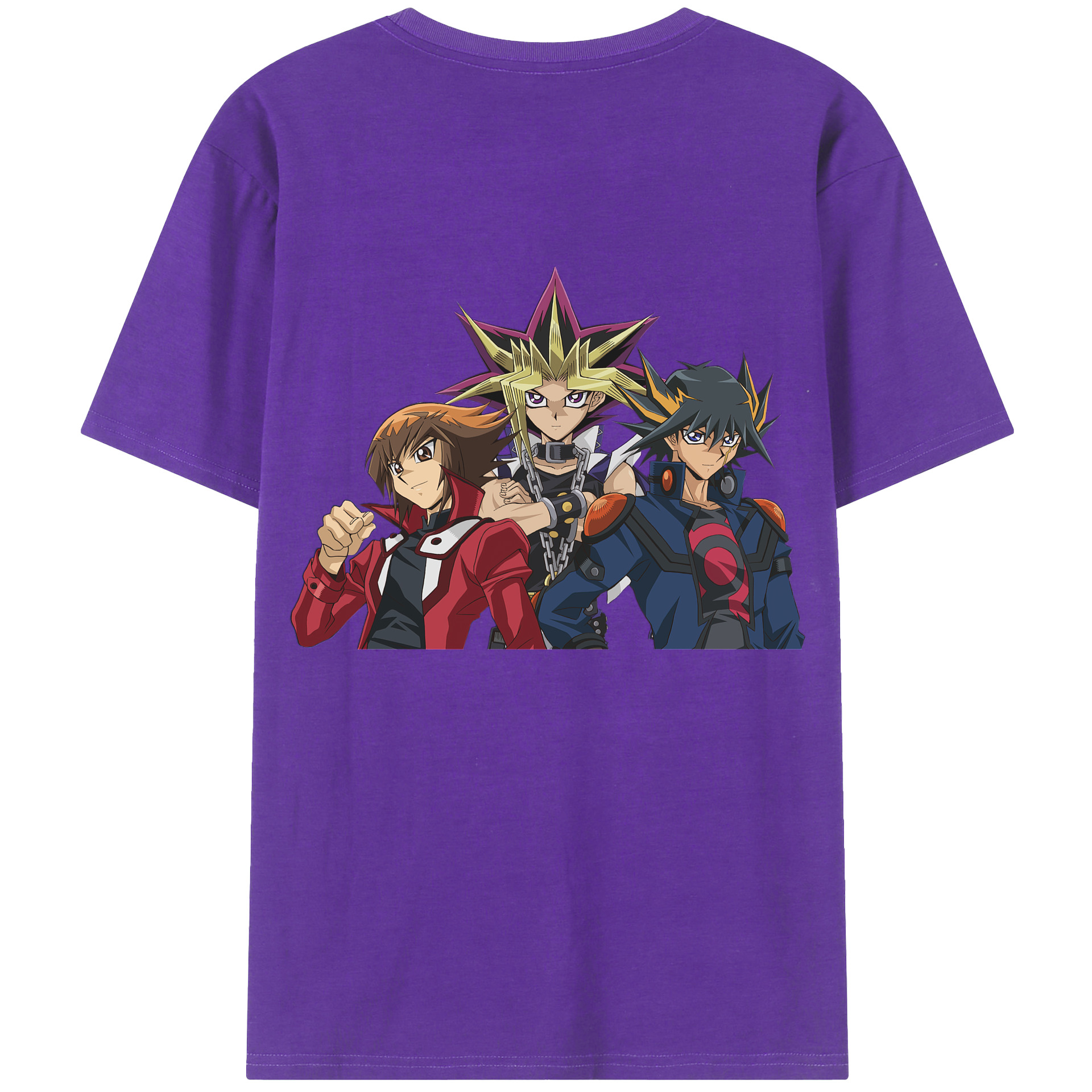 （画像用） 遊☆戯☆王 Yu-Gi-Oh! 綿100％ メンズ半袖Tシャツ（バックプリント） 通気性