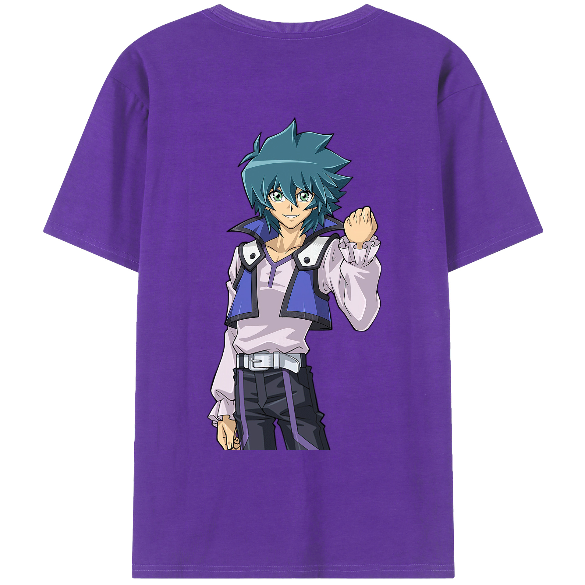 （画像用） 遊☆戯☆王 Yu-Gi-Oh! 綿100％ メンズ半袖Tシャツ（バックプリント） 通気性