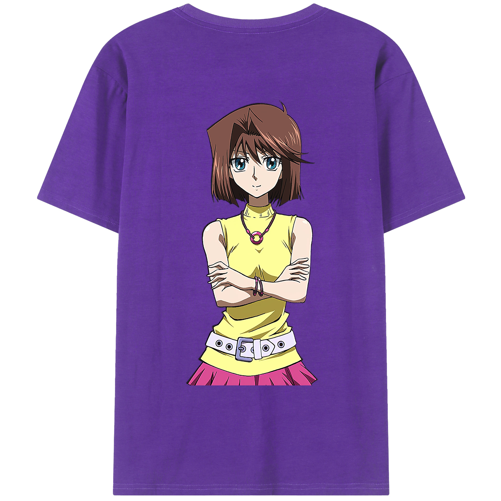 （画像用） 遊☆戯☆王 Yu-Gi-Oh! 綿100％ メンズ半袖Tシャツ（バックプリント） 通気性