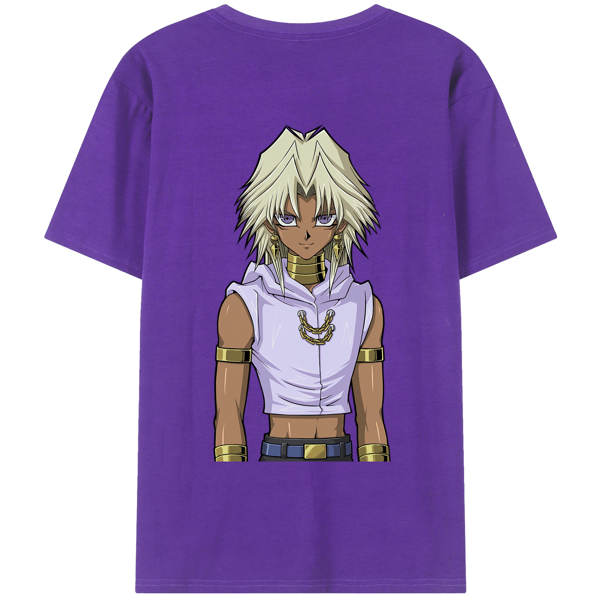（画像用） 遊☆戯☆王 Yu-Gi-Oh! 綿100％ メンズ半袖Tシャツ（バックプリント） 通気性