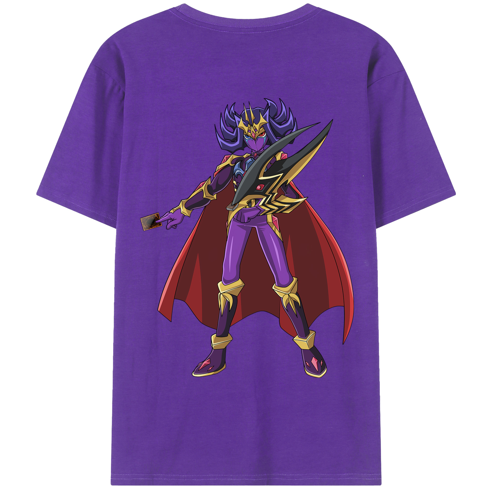 （画像用） 遊☆戯☆王 Yu-Gi-Oh! 綿100％ メンズ半袖Tシャツ（バックプリント） 通気性