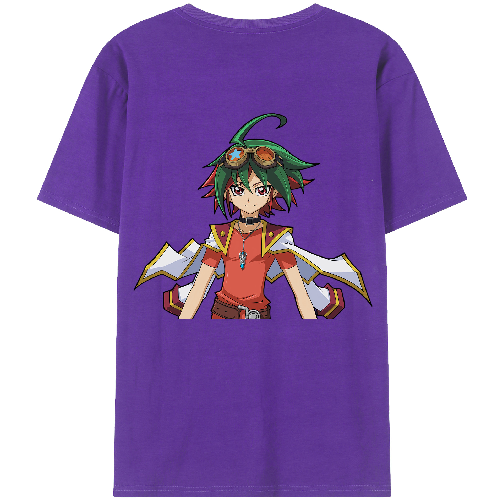 （画像用） 遊☆戯☆王 Yu-Gi-Oh! 綿100％ メンズ半袖Tシャツ（バックプリント） 通気性