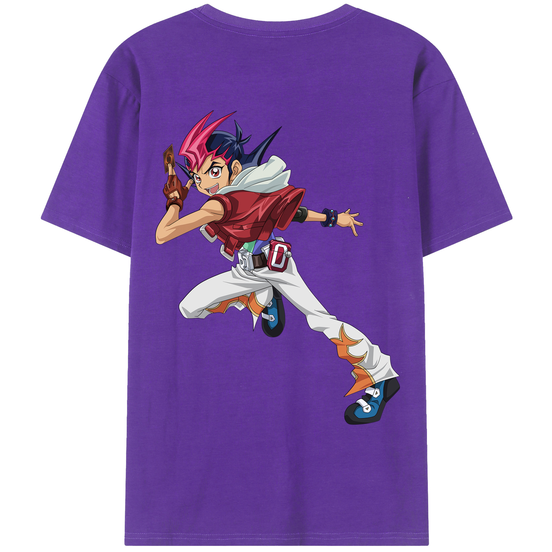（画像用） 遊☆戯☆王 Yu-Gi-Oh! 綿100％ メンズ半袖Tシャツ（バックプリント） 通気性