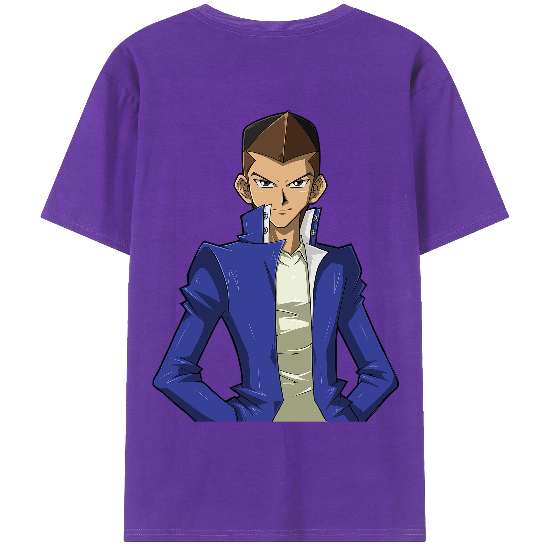 （画像用） 遊☆戯☆王 Yu-Gi-Oh! 綿100％ メンズ半袖Tシャツ（バックプリント） 通気性