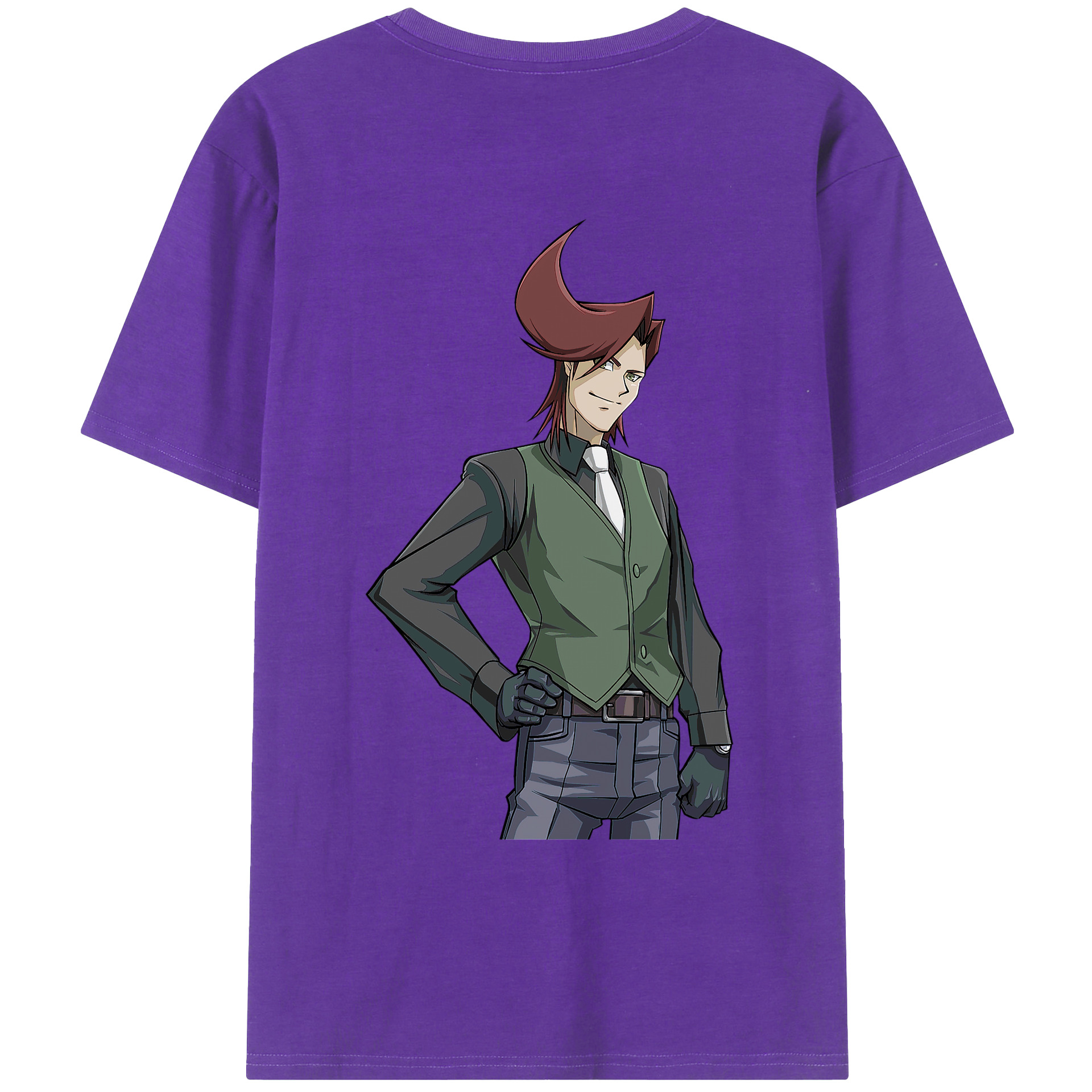 （画像用） 遊☆戯☆王 Yu-Gi-Oh! 綿100％ メンズ半袖Tシャツ（バックプリント） 通気性