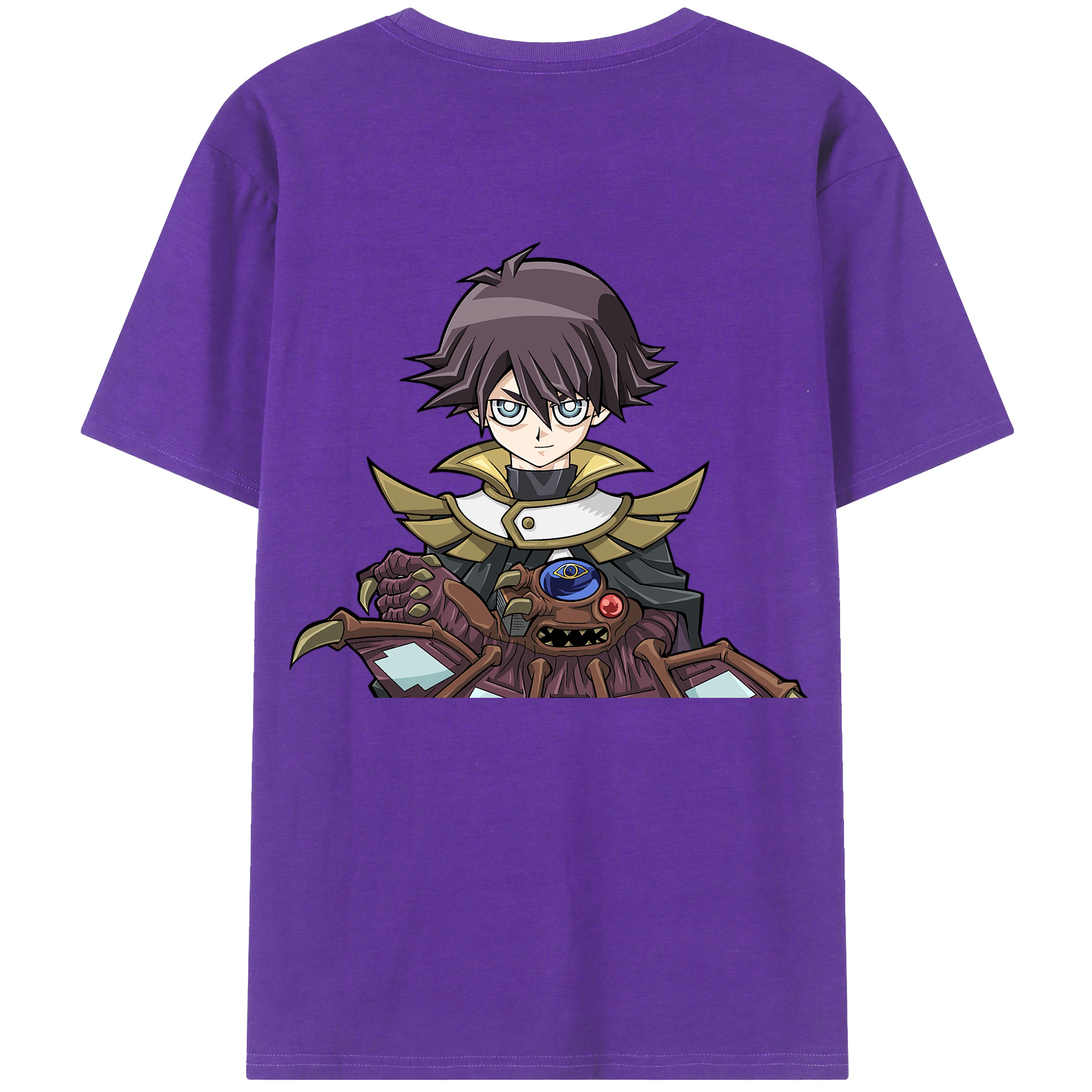 （画像用） 遊☆戯☆王 Yu-Gi-Oh! 綿100％ メンズ半袖Tシャツ（バックプリント） 通気性