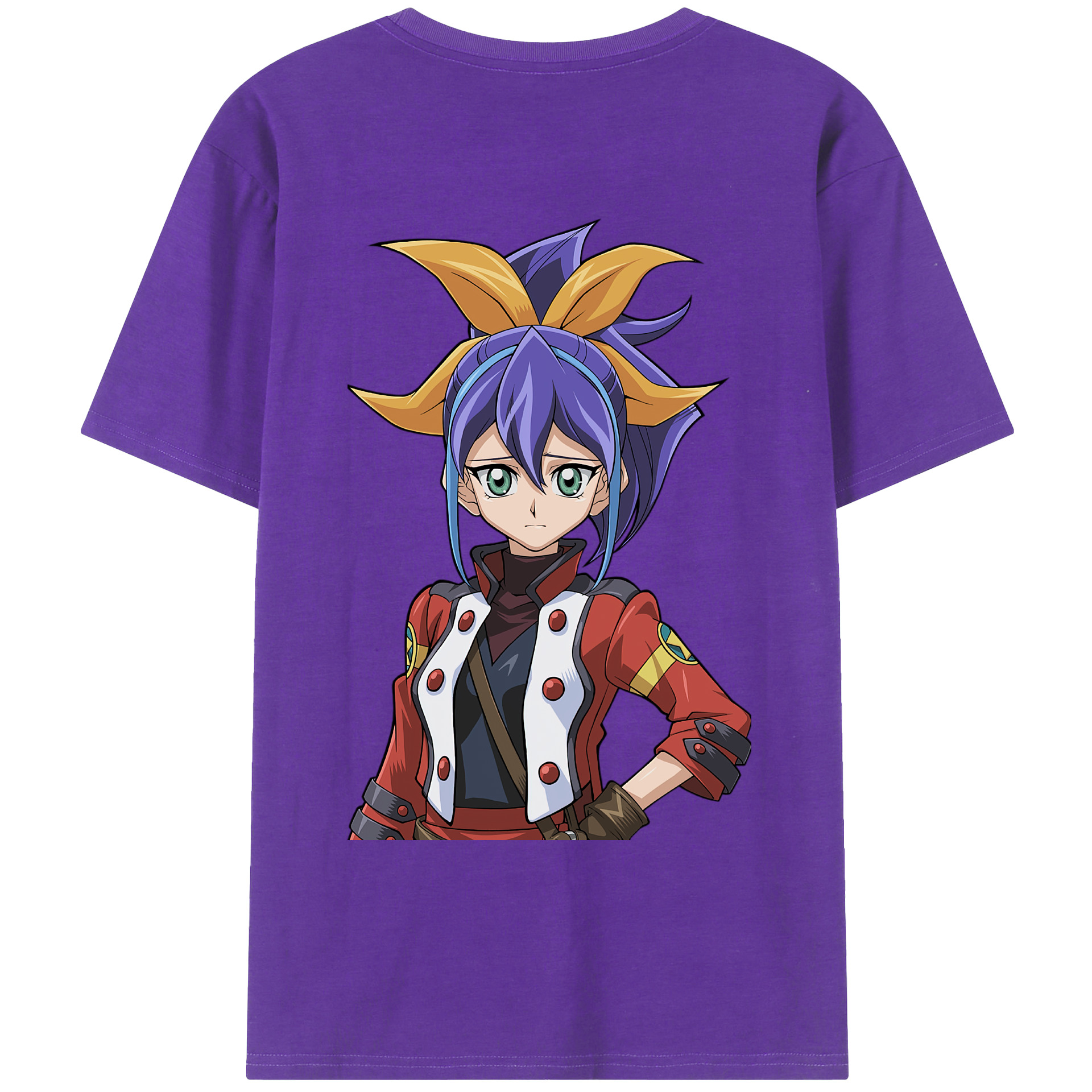 （画像用） 遊☆戯☆王 Yu-Gi-Oh! 綿100％ メンズ半袖Tシャツ（バックプリント） 通気性