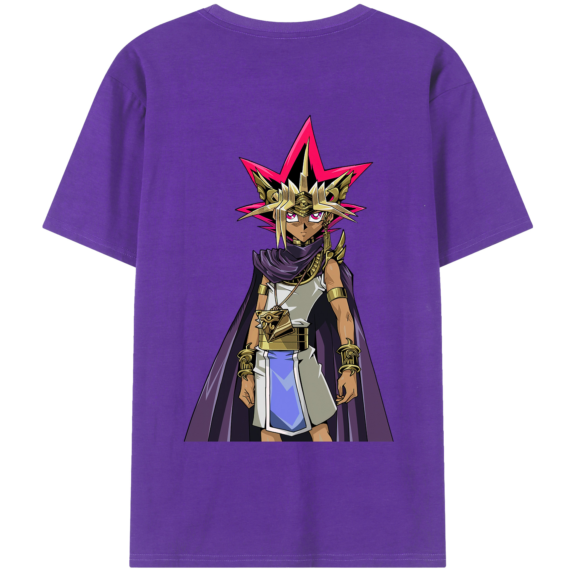 （画像用） 遊☆戯☆王 Yu-Gi-Oh! 綿100％ メンズ半袖Tシャツ（バックプリント） 通気性