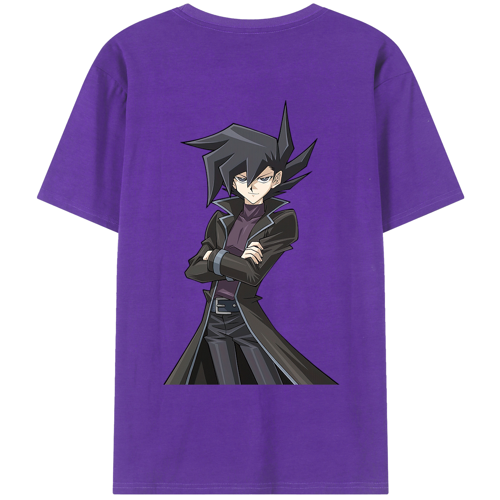 （画像用） 遊☆戯☆王 Yu-Gi-Oh! 綿100％ メンズ半袖Tシャツ（バックプリント） 通気性