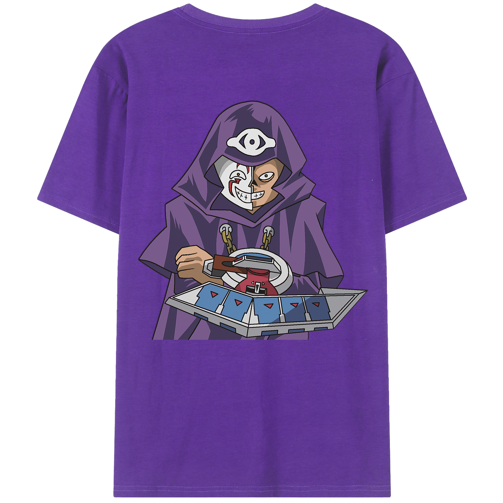 （画像用） 遊☆戯☆王 Yu-Gi-Oh! 綿100％ メンズ半袖Tシャツ（バックプリント） 通気性
